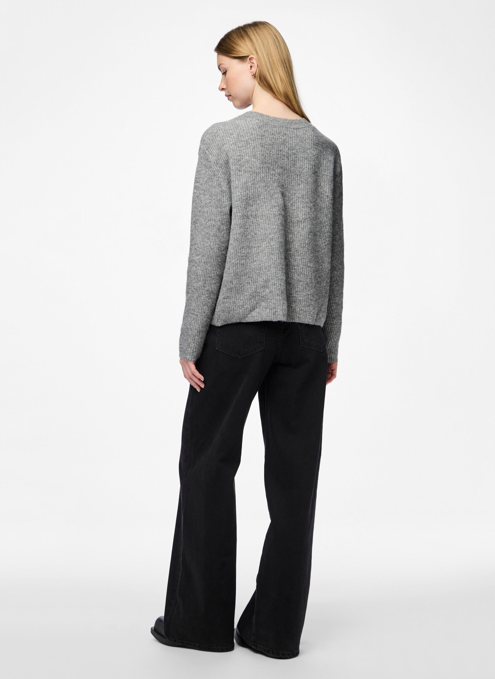 Vesten Pcsilly Ls Rev Tie Knit Noos Bc dames grijs Pieces Vesten Pcsilly Ls Rev Tie Knit Noos Bc dames grijs Medium Grey Melange