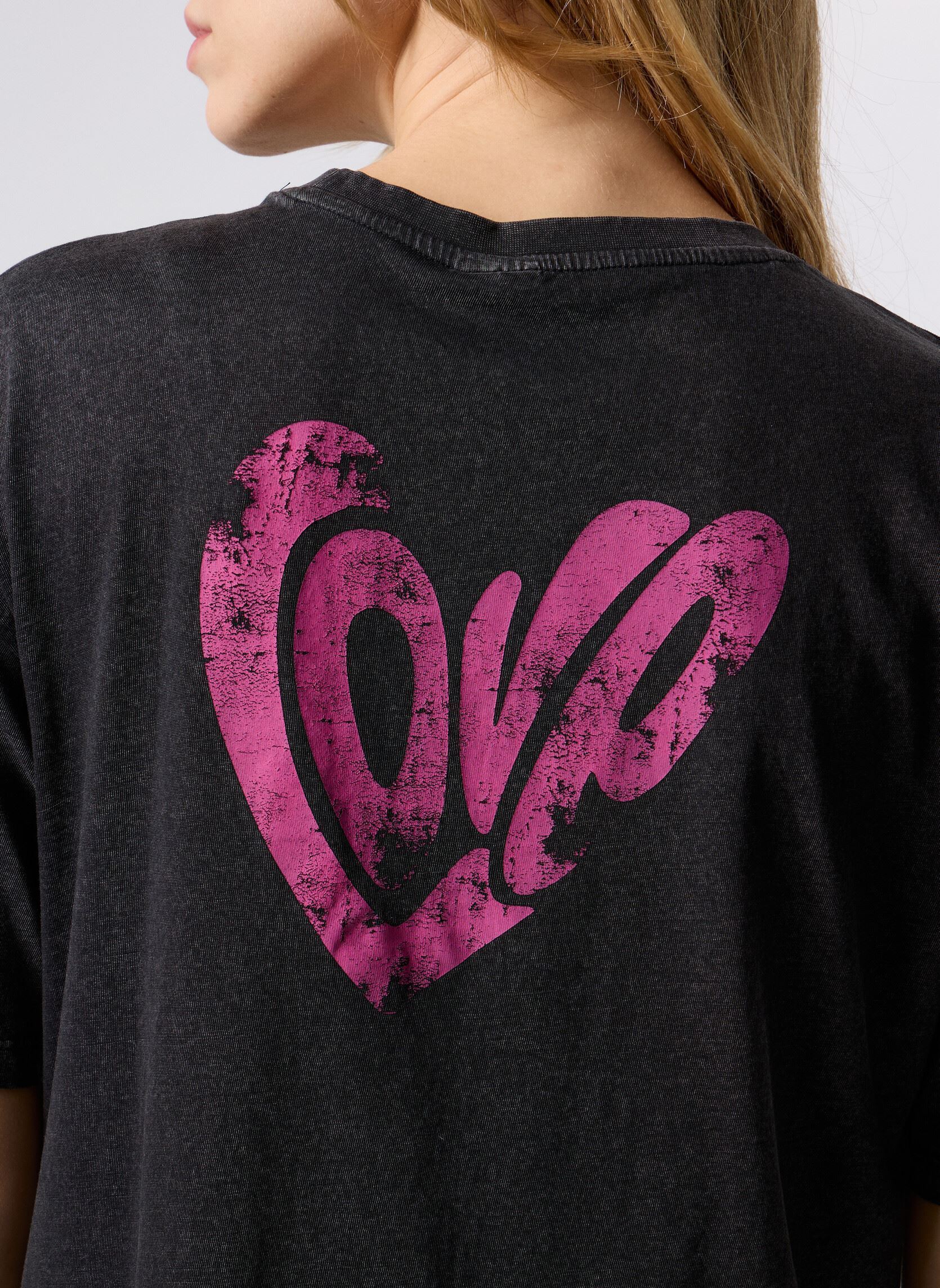 Kurzarm-T-Shirts Pceloise Ss Washed Print Tee Fc Bc damen schwarz Pieces Kurzarm-T-Shirts Pceloise Ss Washed Print Tee Fc Bc damen schwarz Black