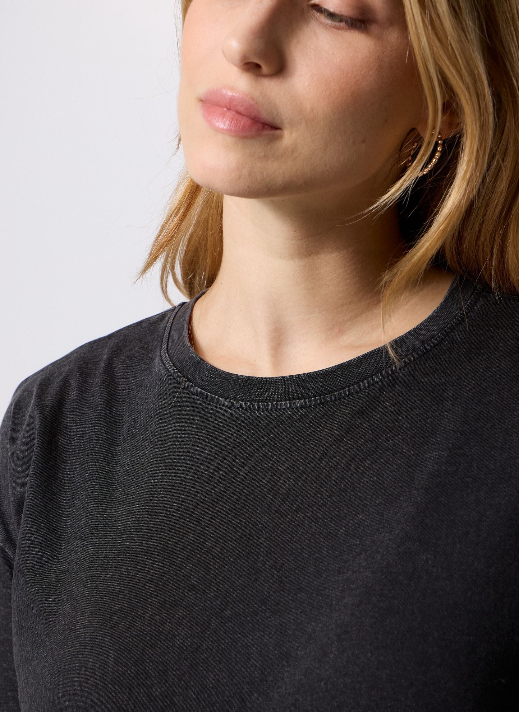Kurzarm-T-Shirts Pceloise Ss Washed Print Tee Fc Bc damen schwarz Pieces Kurzarm-T-Shirts Pceloise Ss Washed Print Tee Fc Bc damen schwarz Black