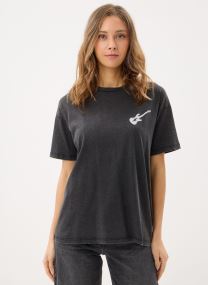 Kurzarm-T-Shirts Pceloise Ss Washed Print Tee Fc Bc damen schwarz