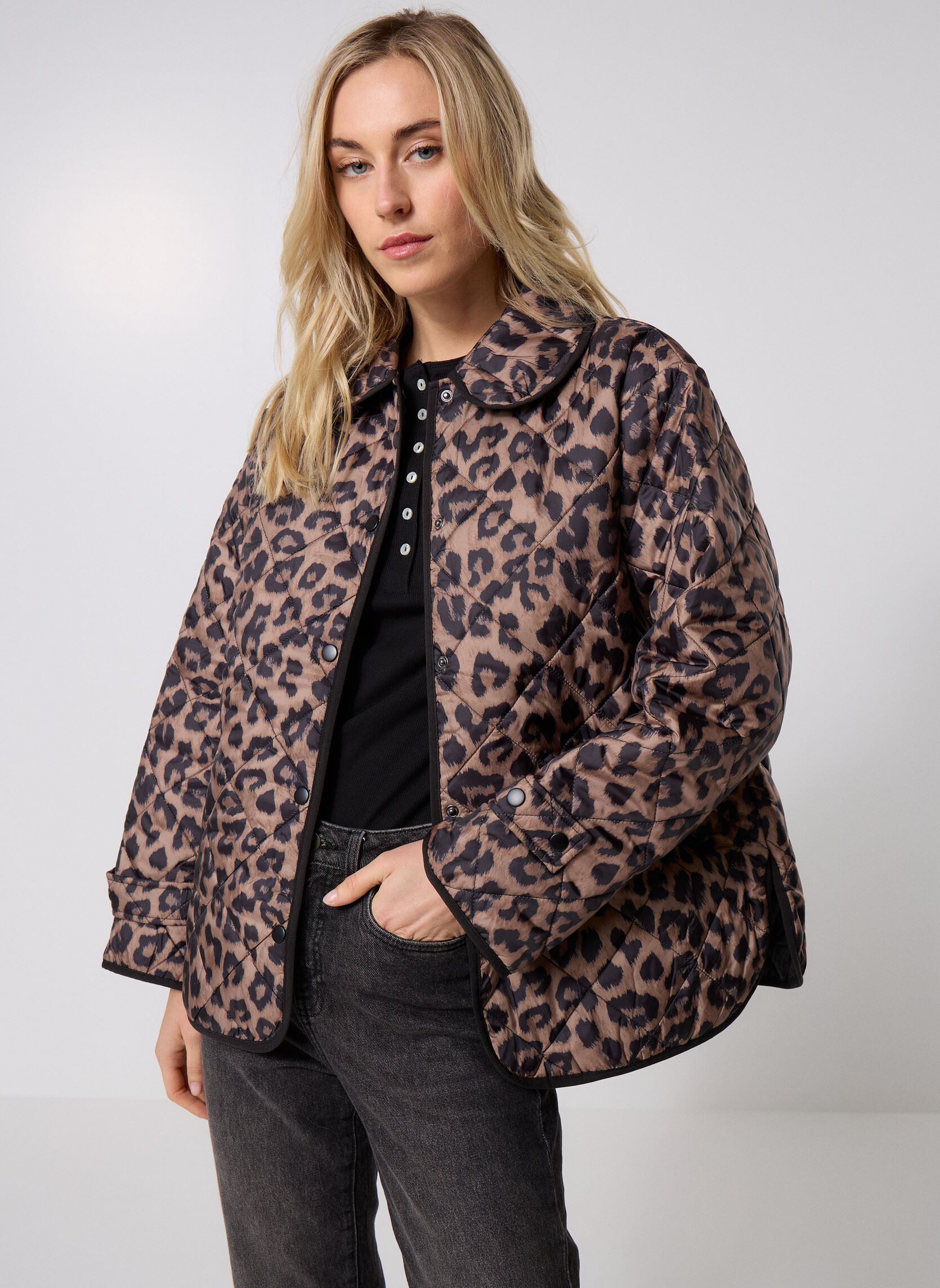 Manteaux Pcemily Short Print Quilt Jacket Noos Bc femme marron Pieces Manteaux Pcemily Short Print Quilt Jacket Noos Bc femme marron Natural