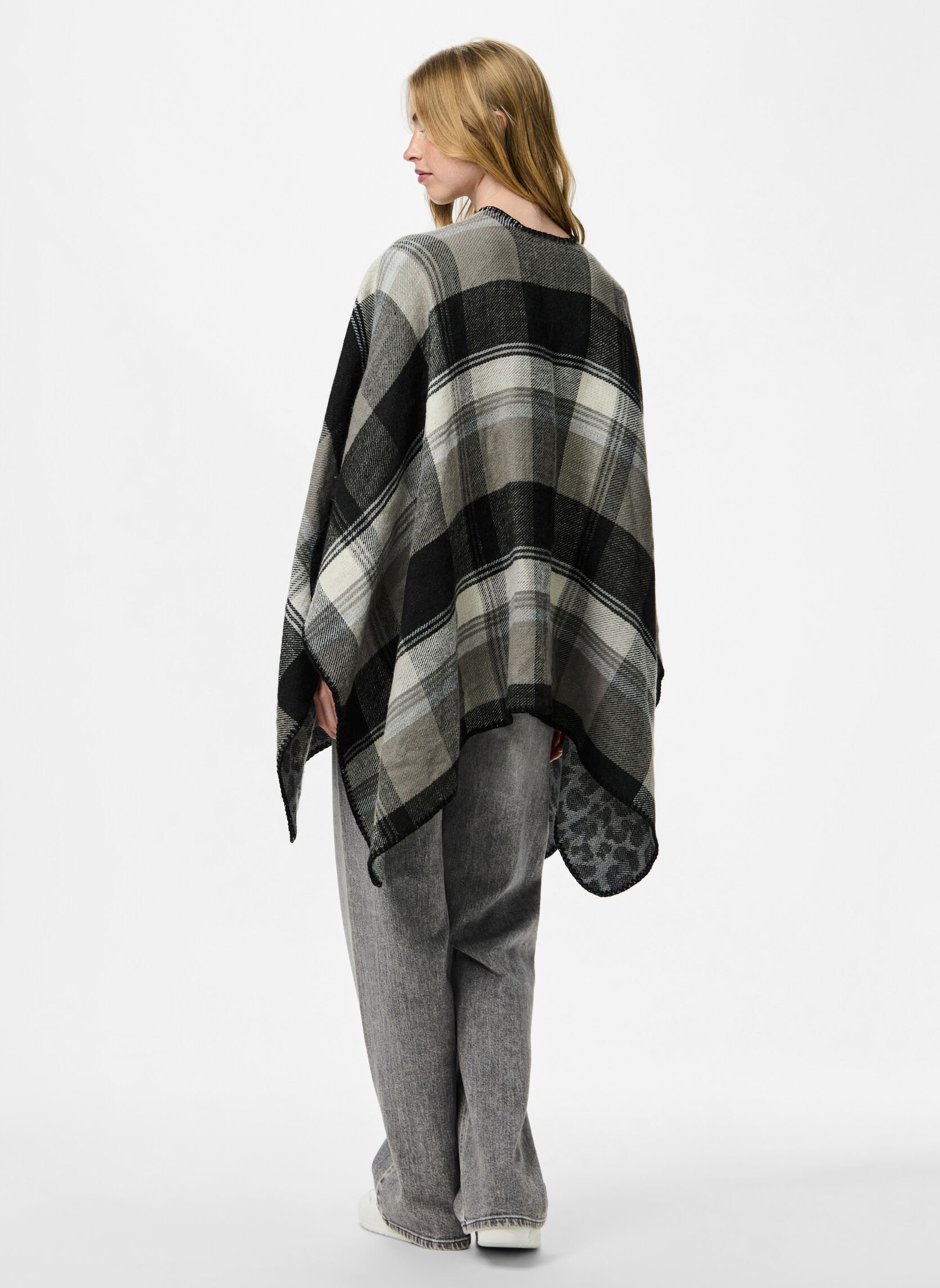 Ponchos und Capes Pcjalina Poncho Reversable Bc damen grau Pieces Ponchos und Capes Pcjalina Poncho Reversable Bc damen grau December Sky