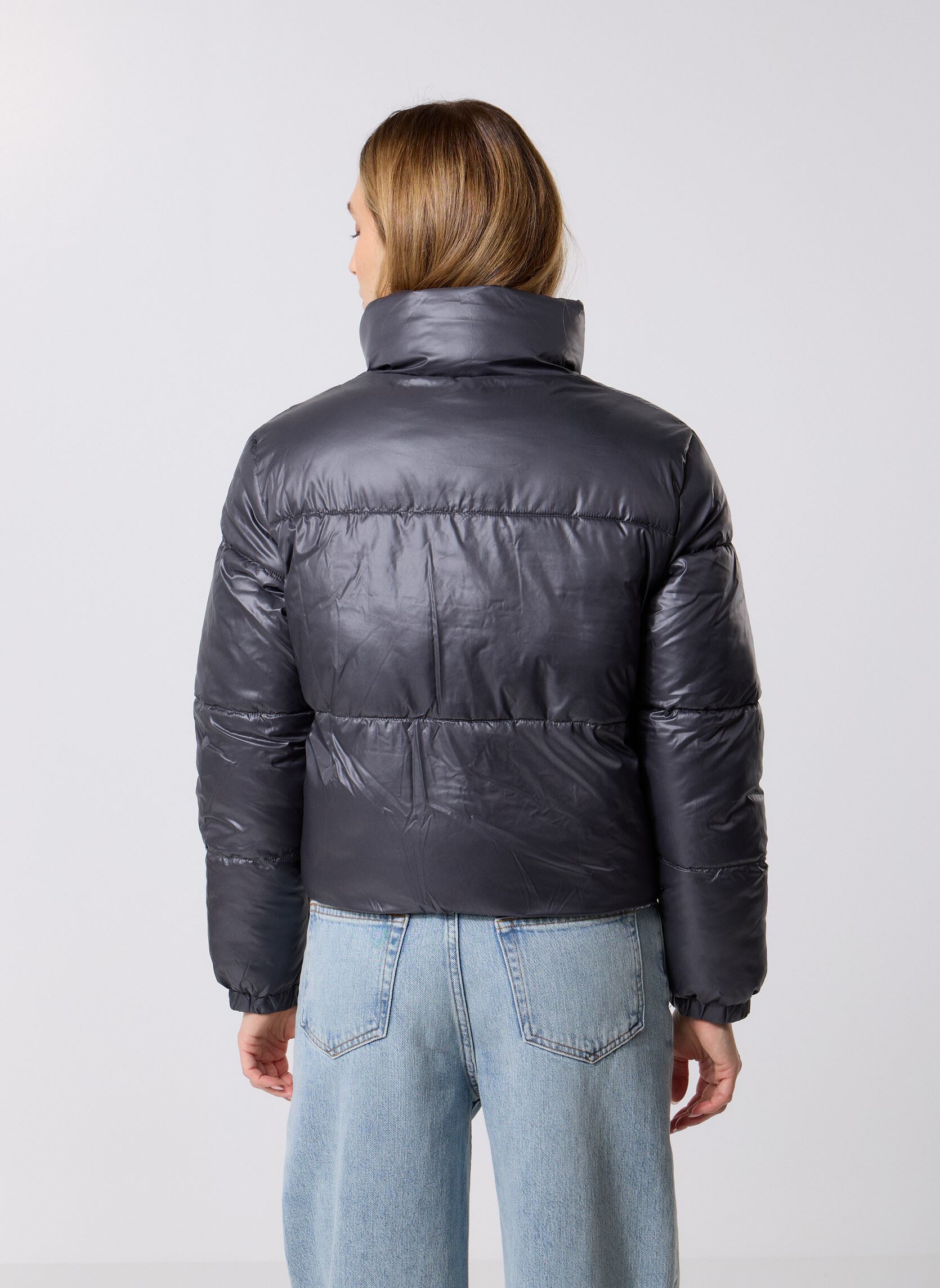 Gewatteerde jassen Pcjimma Reversible Puffer Jacket dames grijs Pieces Gewatteerde jassen Pcjimma Reversible Puffer Jacket dames grijs Asphalt