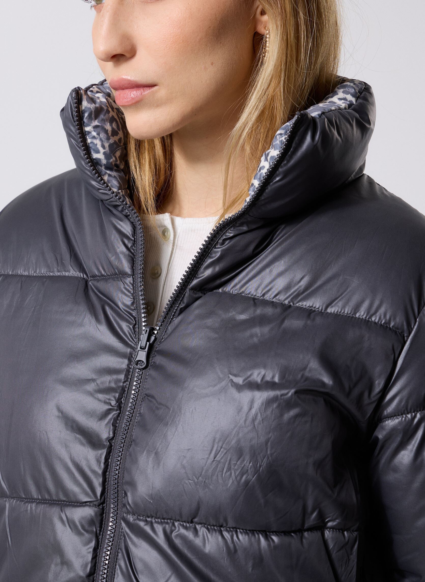 Gewatteerde jassen Pcjimma Reversible Puffer Jacket dames grijs Pieces Gewatteerde jassen Pcjimma Reversible Puffer Jacket dames grijs Asphalt