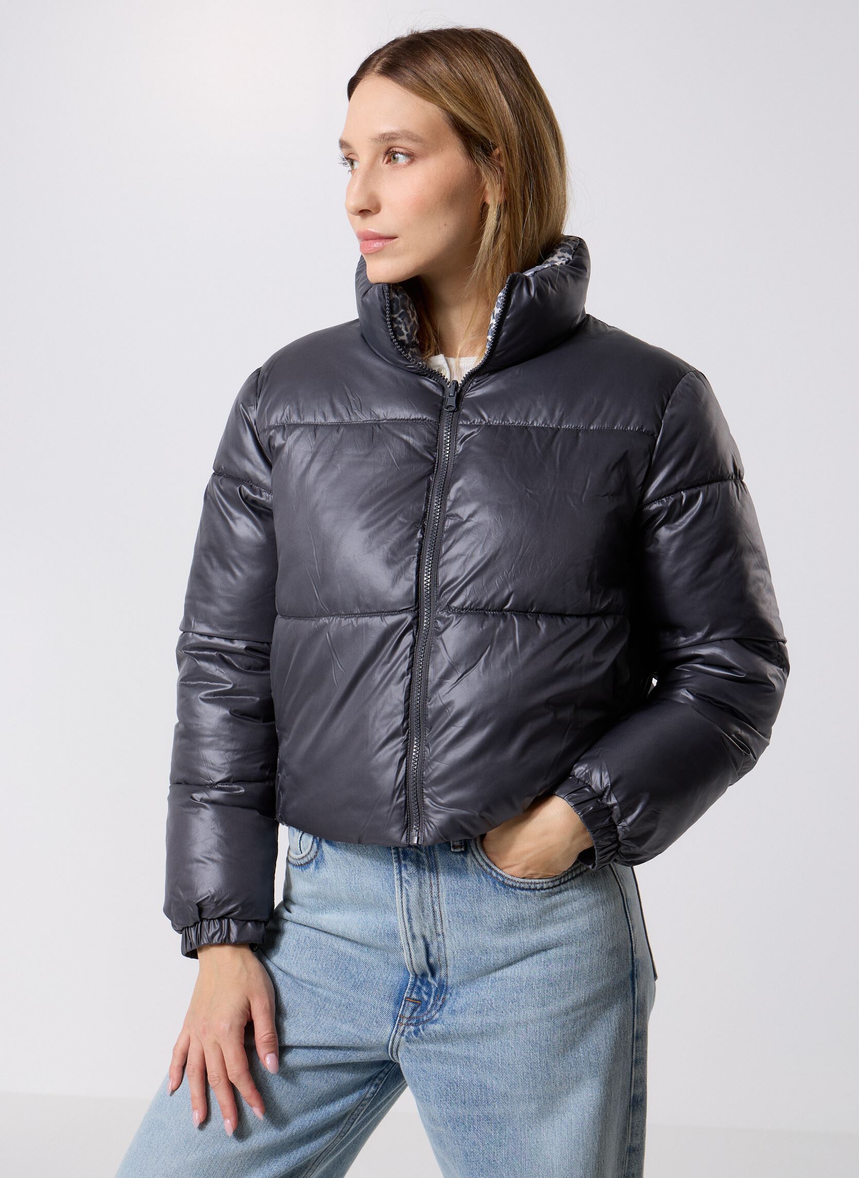 Gewatteerde jassen Pcjimma Reversible Puffer Jacket dames grijs Pieces Gewatteerde jassen Pcjimma Reversible Puffer Jacket dames grijs Asphalt