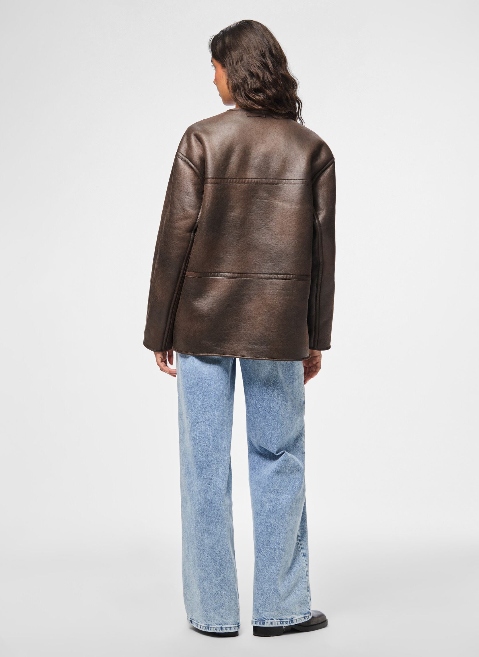 Jacken Pcjulie Reversible Teddy Coated Jacket damen weiß Pieces Jacken Pcjulie Reversible Teddy Coated Jacket damen weiß Birch