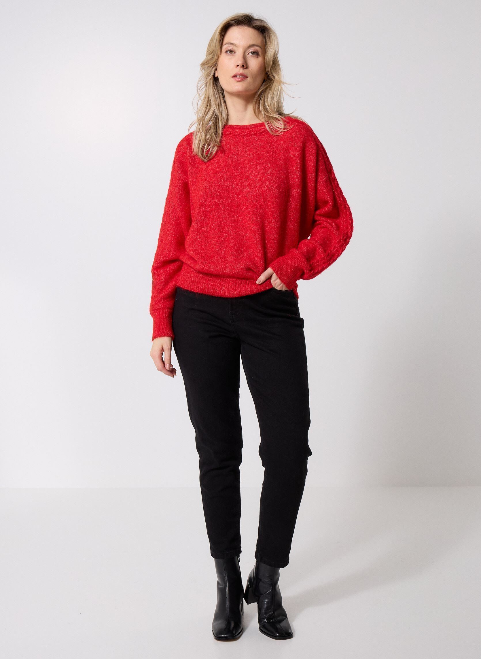 Pulls Pclaba Ls Oneck Knit Mpa Bc femme rouge Pieces Pulls Pclaba Ls Oneck Knit Mpa Bc femme rouge Goji Berry