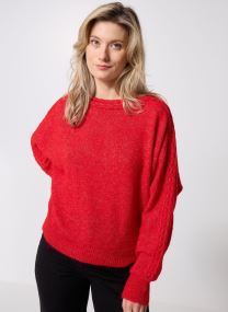 Pulls Pclaba Ls Oneck Knit Mpa Bc femme rouge