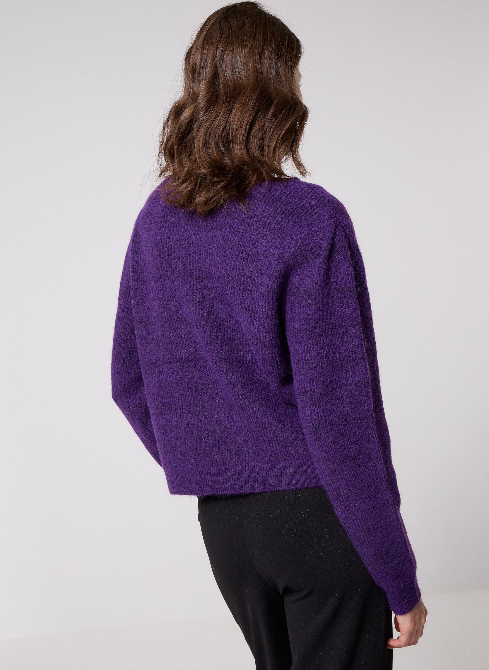 Pulls Pcnibe Ls O-Neck Pleat Knit Fc Bc femme violet Pieces Pulls Pcnibe Ls O-Neck Pleat Knit Fc Bc femme violet Acai