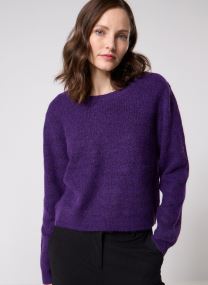 Pulls Pcnibe Ls O-Neck Pleat Knit Fc Bc femme violet Pieces Pulls Pcnibe Ls O-Neck Pleat Knit Fc Bc femme violet Acai