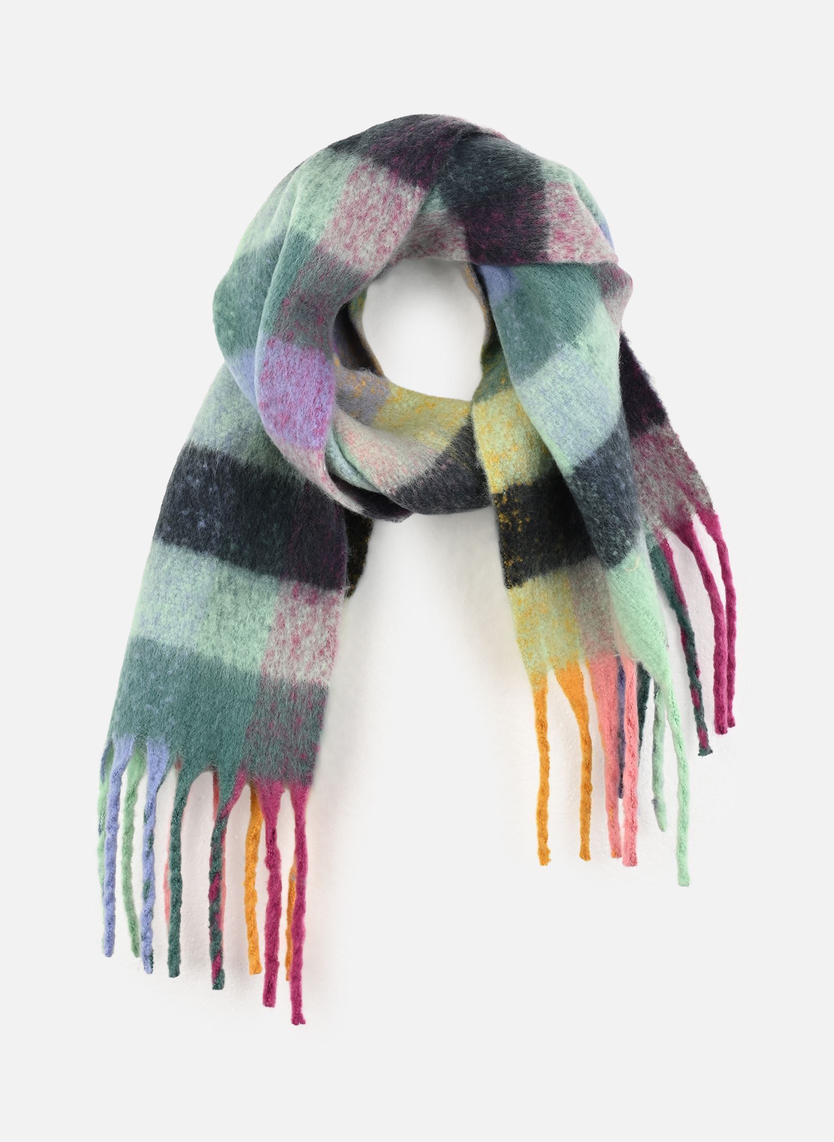 Echarpes Pcjikka Long Scarf Bc femme multicolore Pieces Echarpes Pcjikka Long Scarf Bc femme multicolore Winter Green