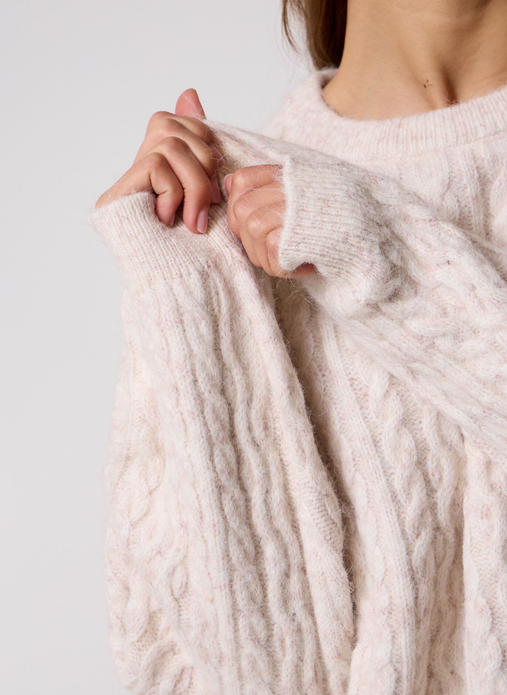 Pulls Pcjisa Ls O-Neck Long Cabel Knit Bc femme blanc Pieces Pulls Pcjisa Ls O-Neck Long Cabel Knit Bc femme blanc BIRCH