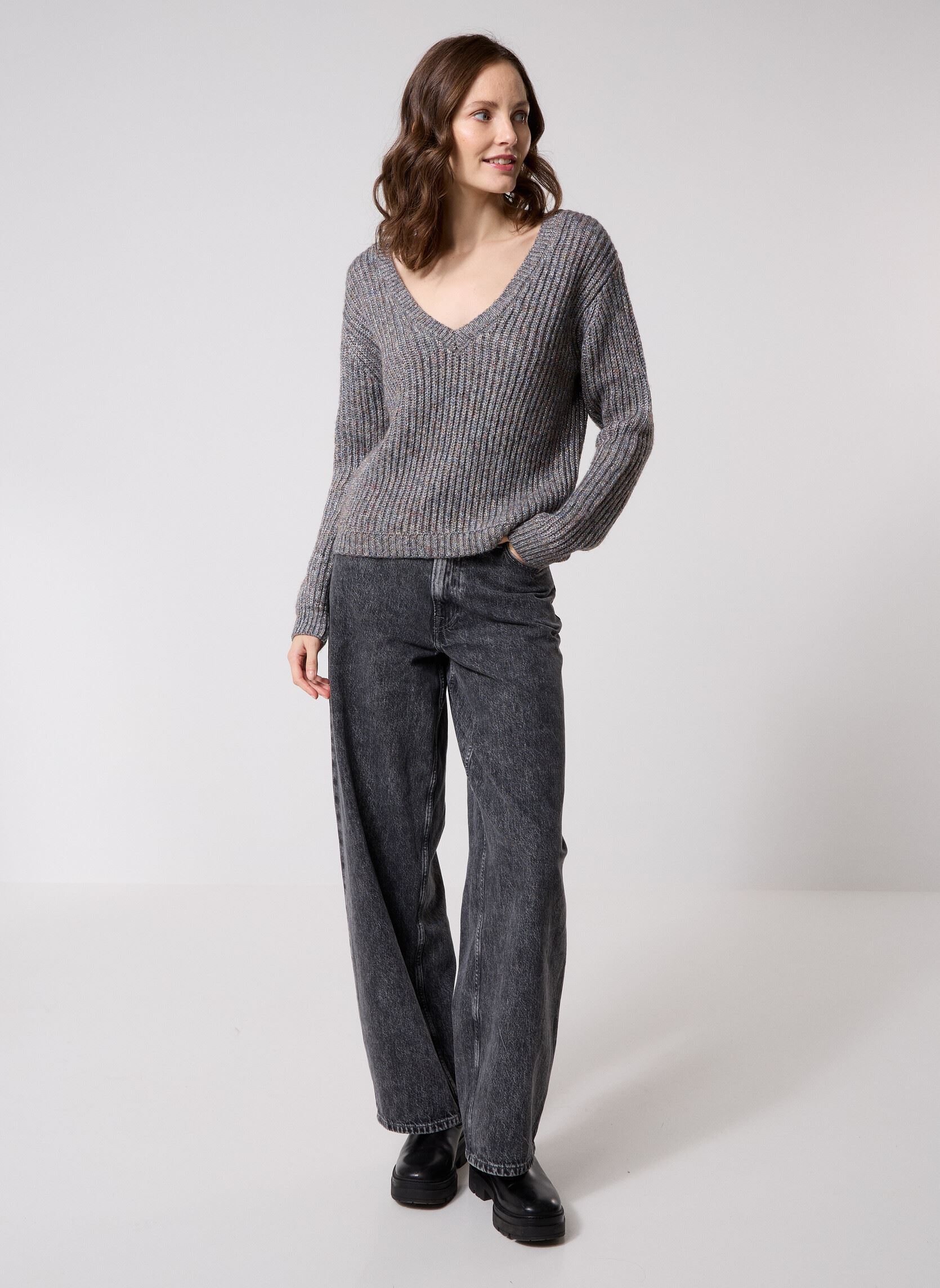 Pulls Pcjunot Ls O-Neck Deep V Back Knit Fc femme gris Pieces Pulls Pcjunot Ls O-Neck Deep V Back Knit Fc femme gris Castor Gray