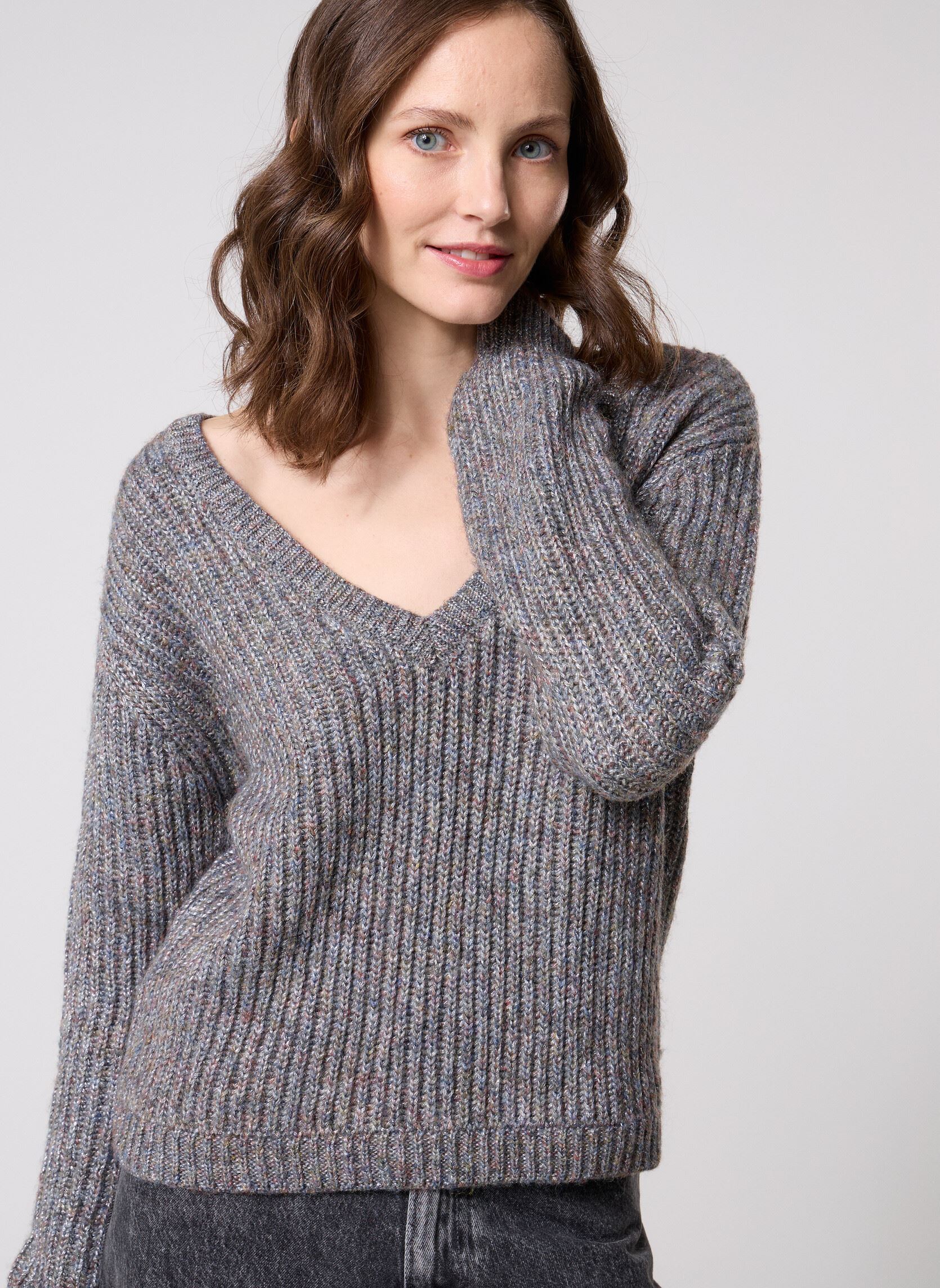 Pulls Pcjunot Ls O-Neck Deep V Back Knit Fc femme gris Pieces Pulls Pcjunot Ls O-Neck Deep V Back Knit Fc femme gris Castor Gray