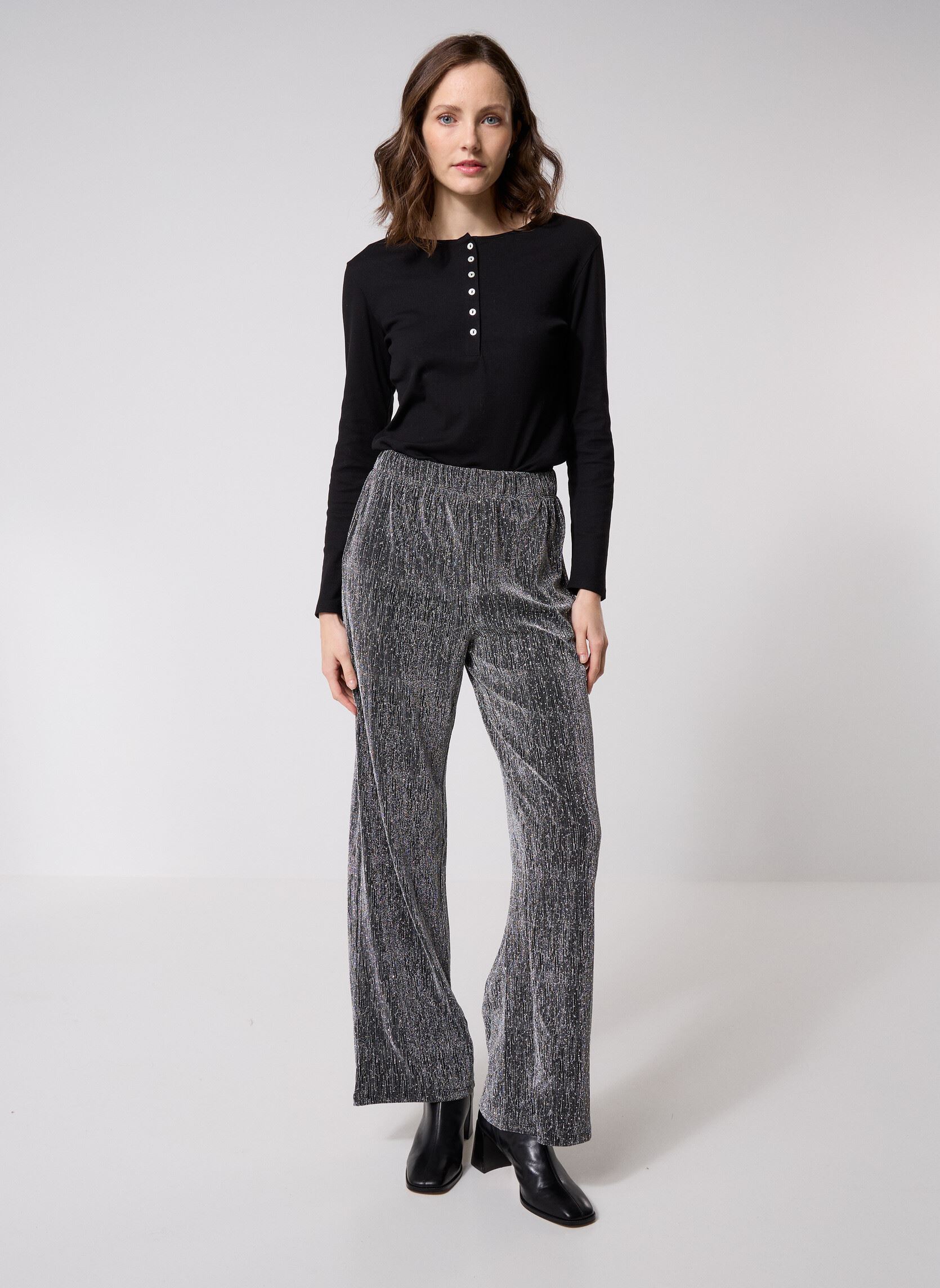 Wijde broeken Pcmaeve Hw Wide Pants Jrs dames zwart Pieces Wijde broeken Pcmaeve Hw Wide Pants Jrs dames zwart BLACK