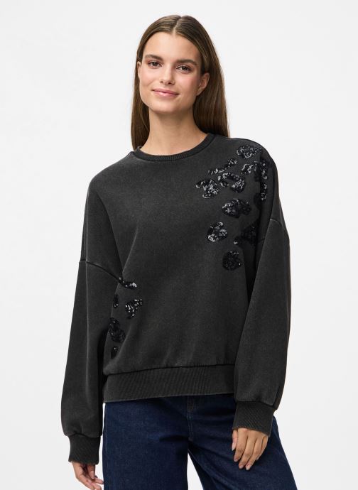 Pieces Sweatshirts Pcmie Ls Sequins Sweatshirt Jrs damen schwarz