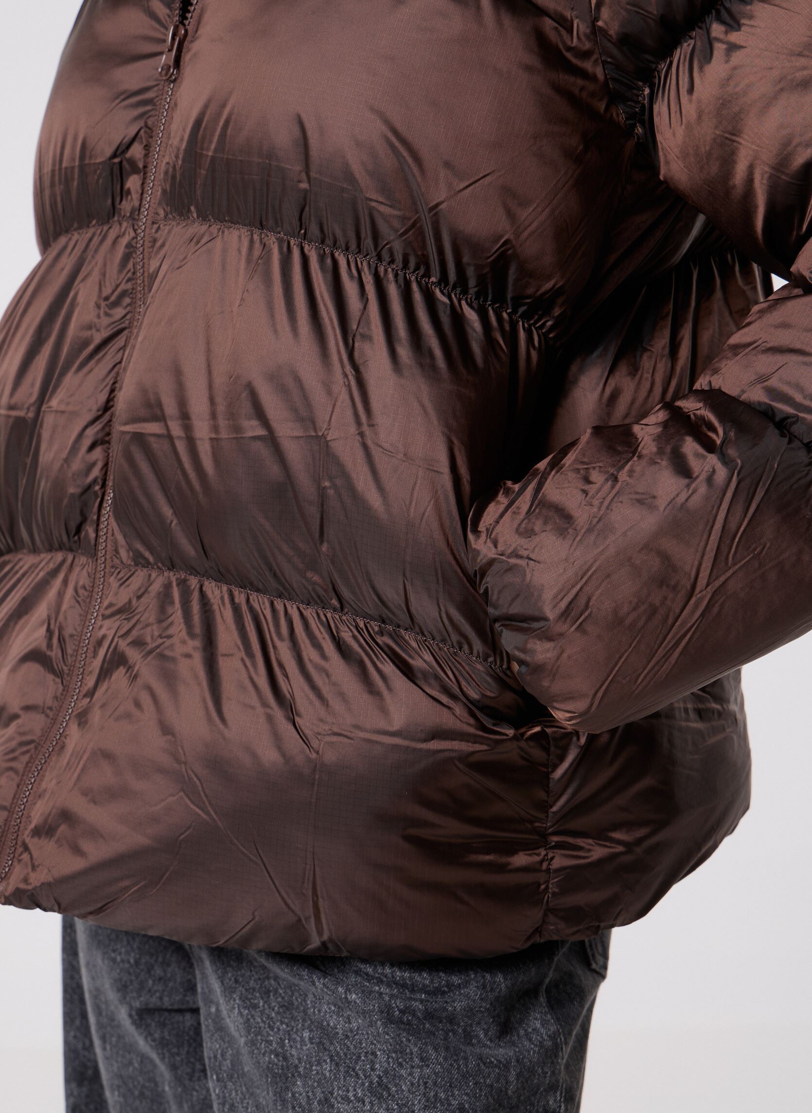 Doudounes Pcmilla Shiny Puffer Jacket W. Hood femme marron Pieces Doudounes Pcmilla Shiny Puffer Jacket W. Hood femme marron HOT FUDGE