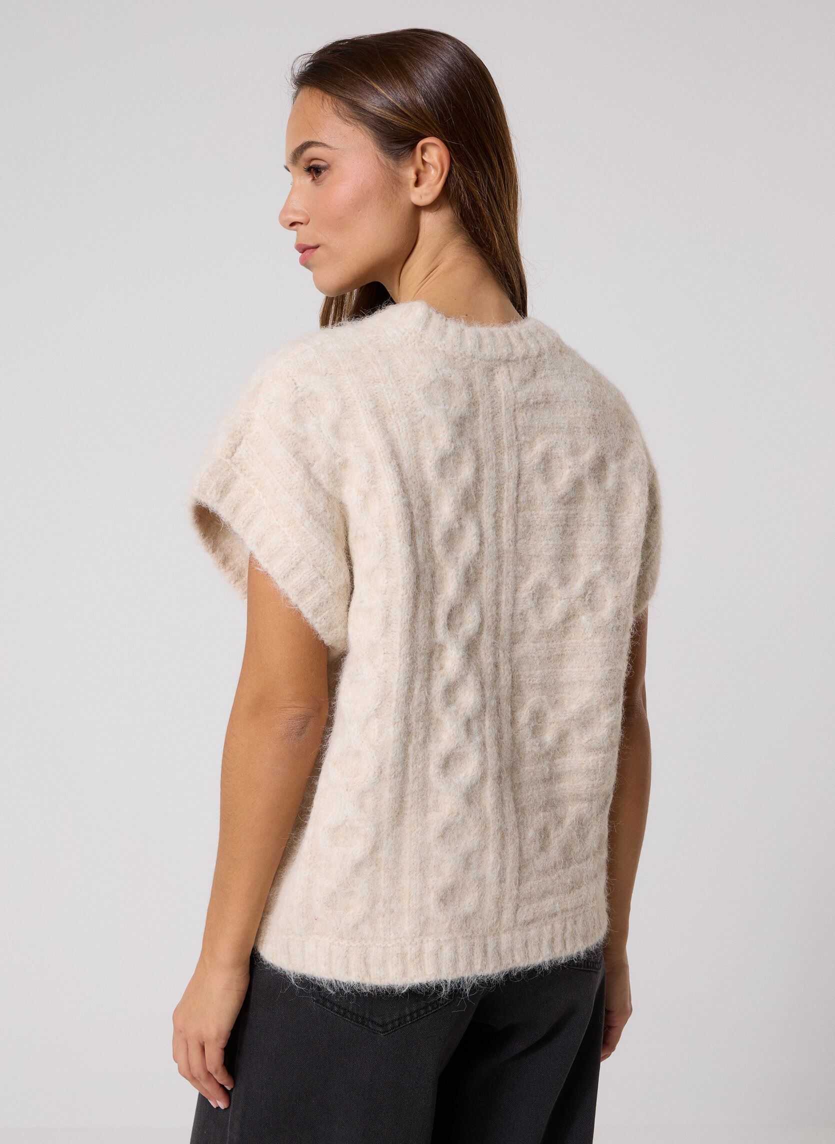 Pulls Pcmisa Sl O-Neck Knit Vest Bc femme blanc Pieces Pulls Pcmisa Sl O-Neck Knit Vest Bc femme blanc Birch