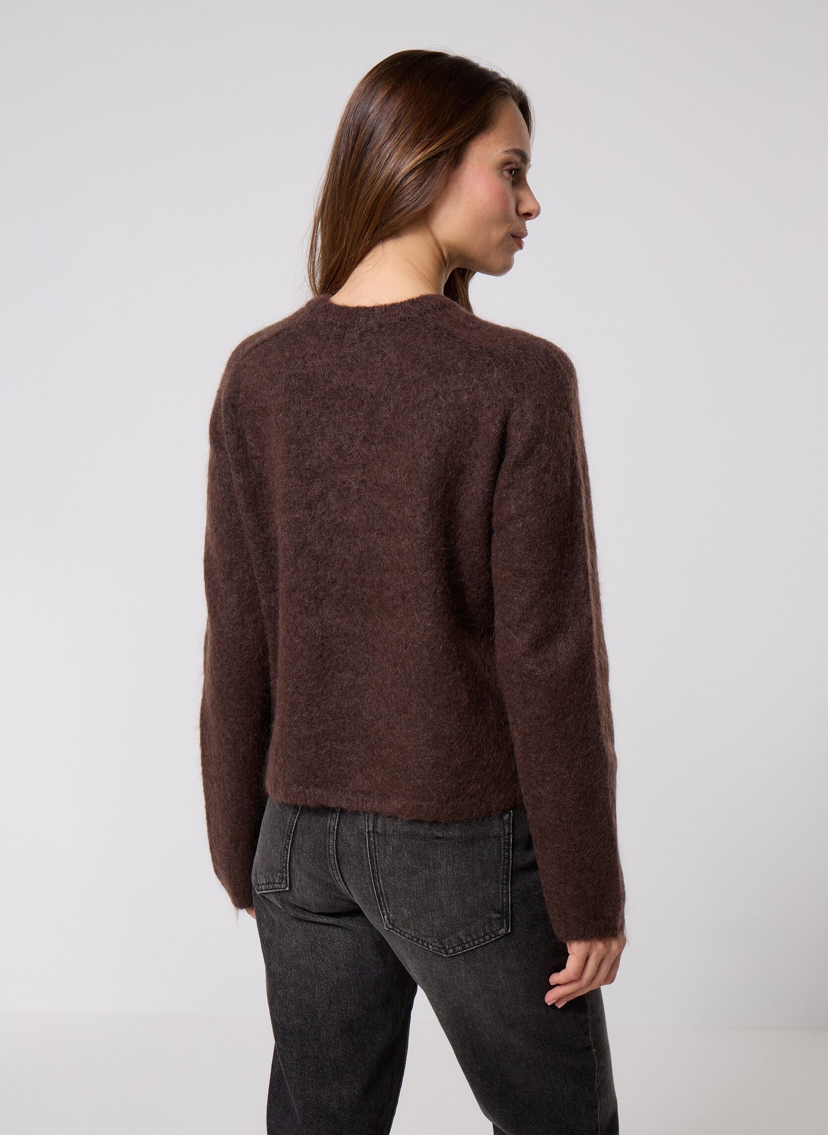 Truien Pcmanika Ls O-Neck Knit Bc dames bruin Pieces Truien Pcmanika Ls O-Neck Knit Bc dames bruin Hot Fudge