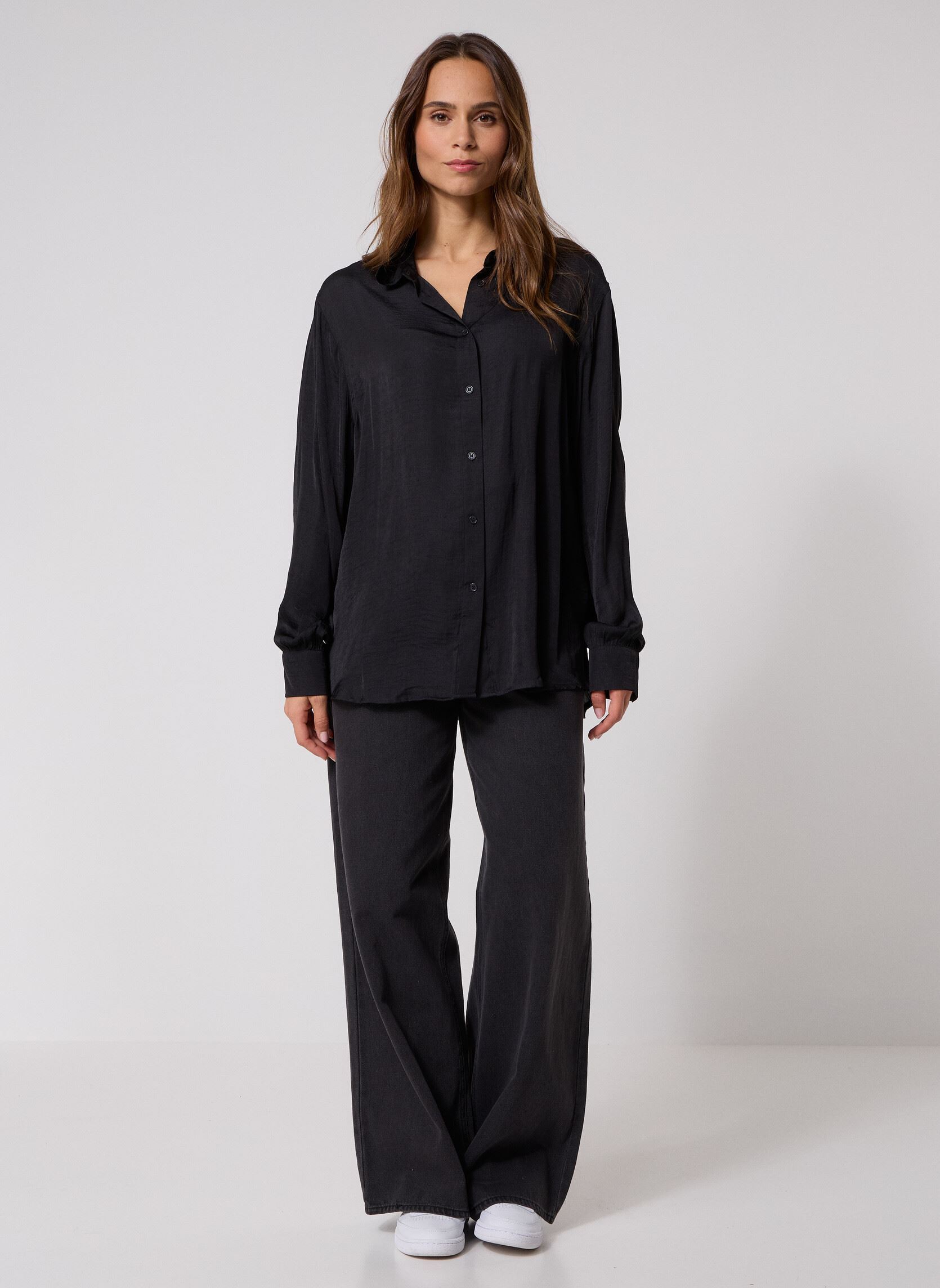 Chemises manches longues Pcmilda Ls Shirt Wvn femme noir Pieces Chemises manches longues Pcmilda Ls Shirt Wvn femme noir Black