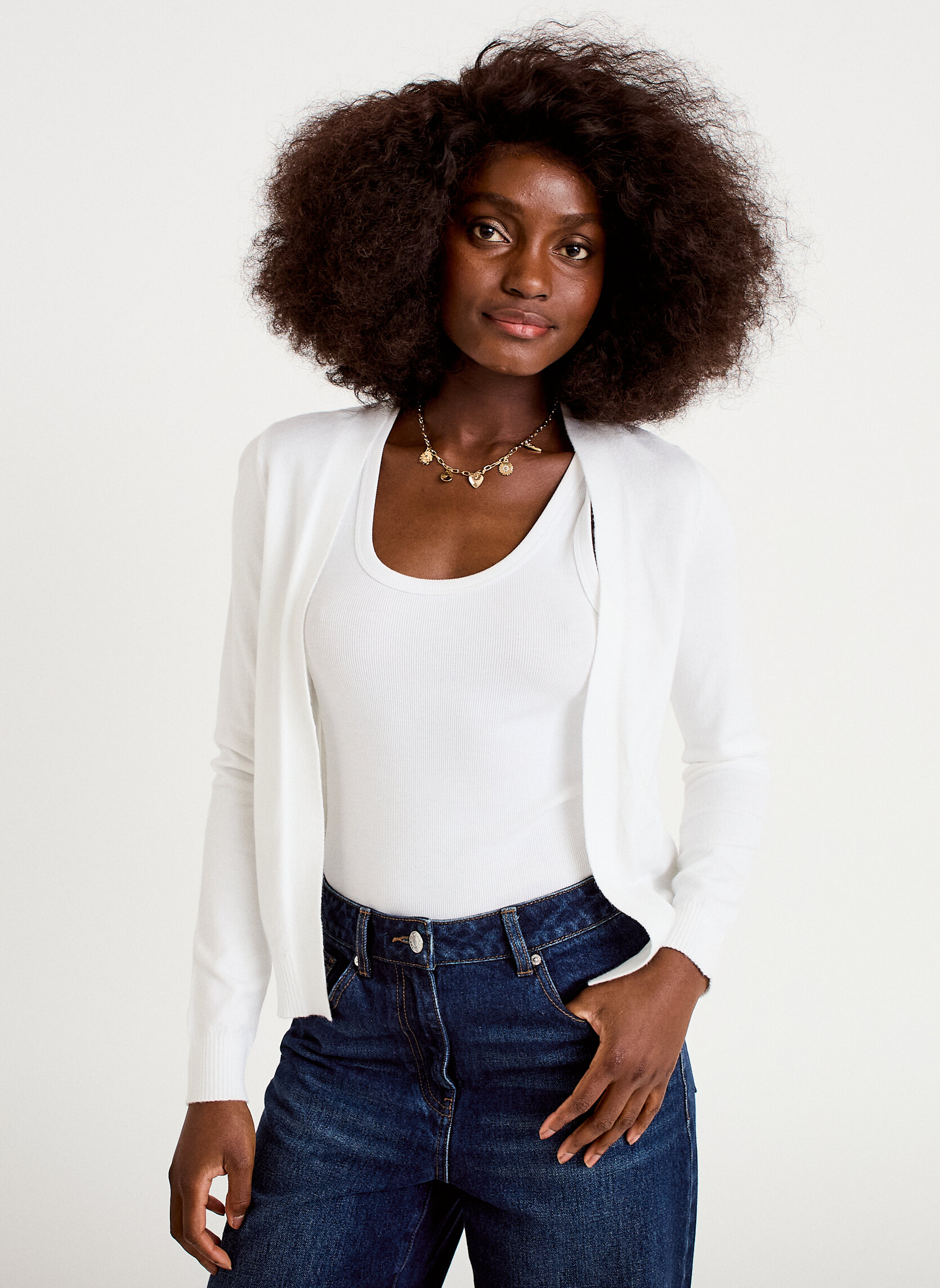 Gilets MOSSYGILCOU femme blanc Cache Cache Gilets MOSSYGILCOU femme blanc Blanc