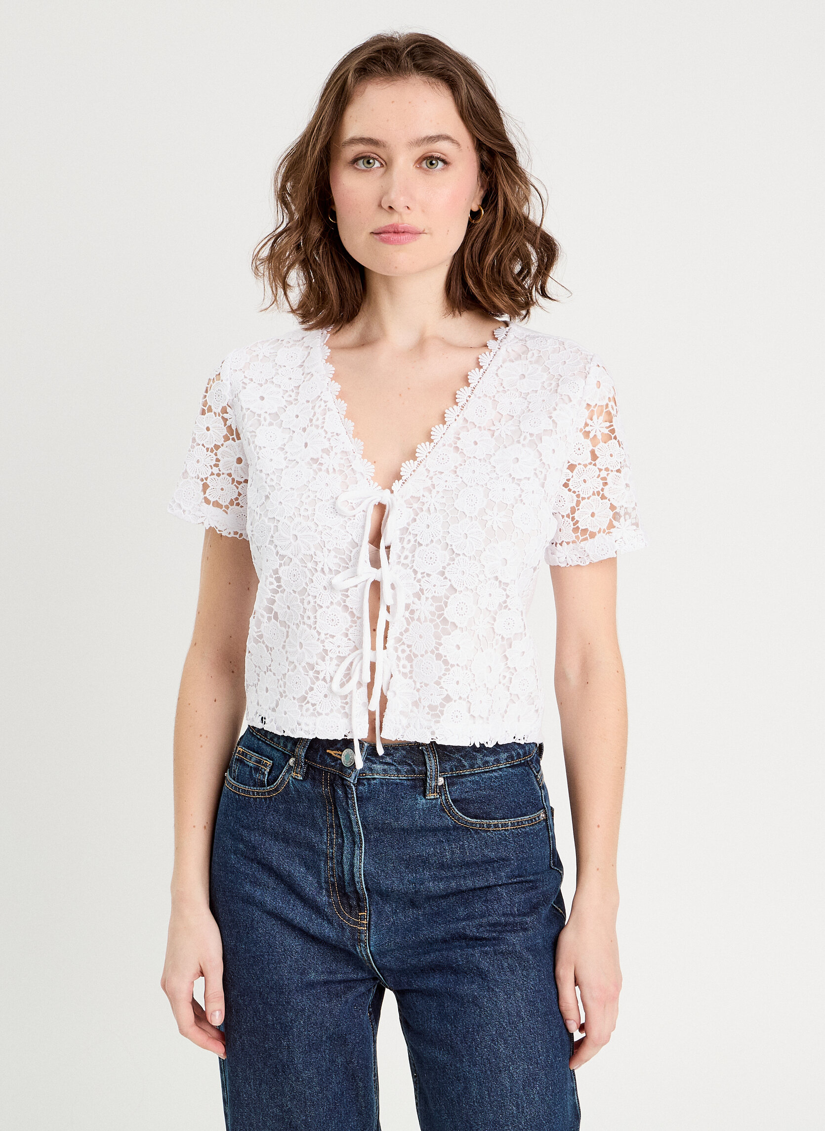 Tee-shirts TKDENTURBNEW femme blanc Cache Cache Tee-shirts TKDENTURBNEW femme blanc Blanc
