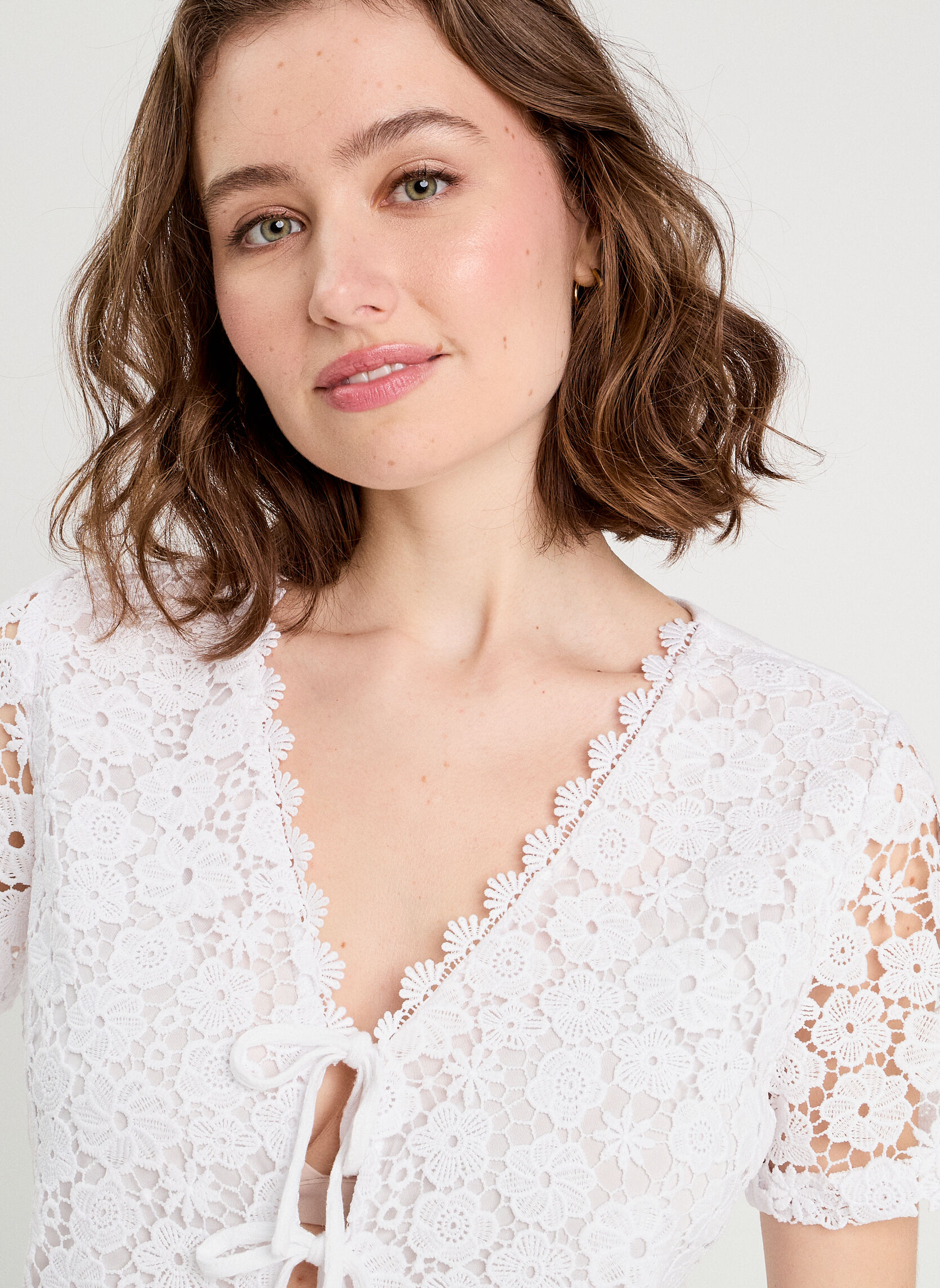 Tee-shirts TKDENTURBNEW femme blanc Cache Cache Tee-shirts TKDENTURBNEW femme blanc Blanc