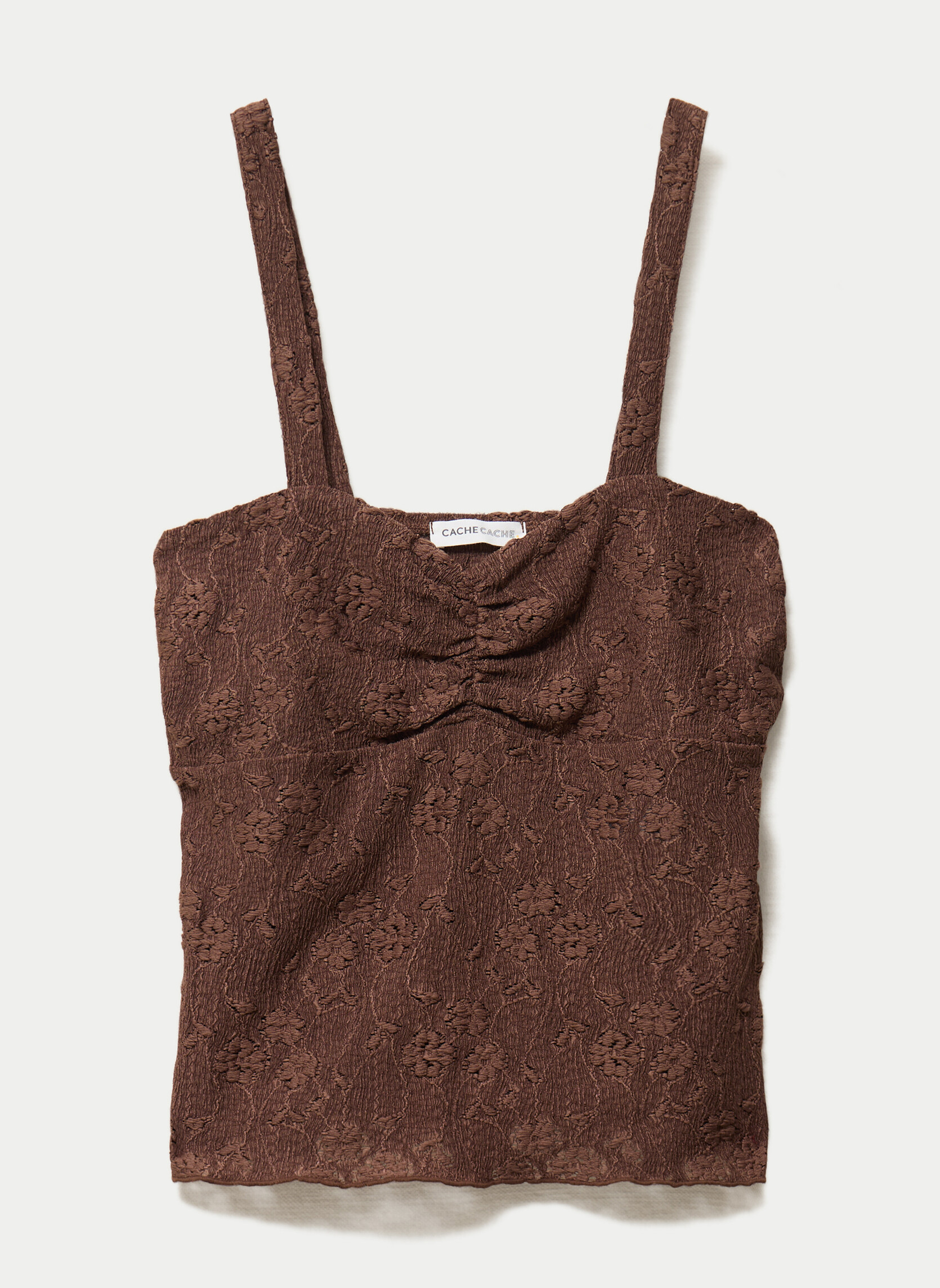 Débardeurs DEBANFLEUR femme marron Cache Cache Débardeurs DEBANFLEUR femme marron Marron