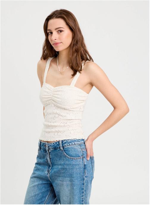 Cache Cache Débardeurs DEBANFLEUR femme blanc