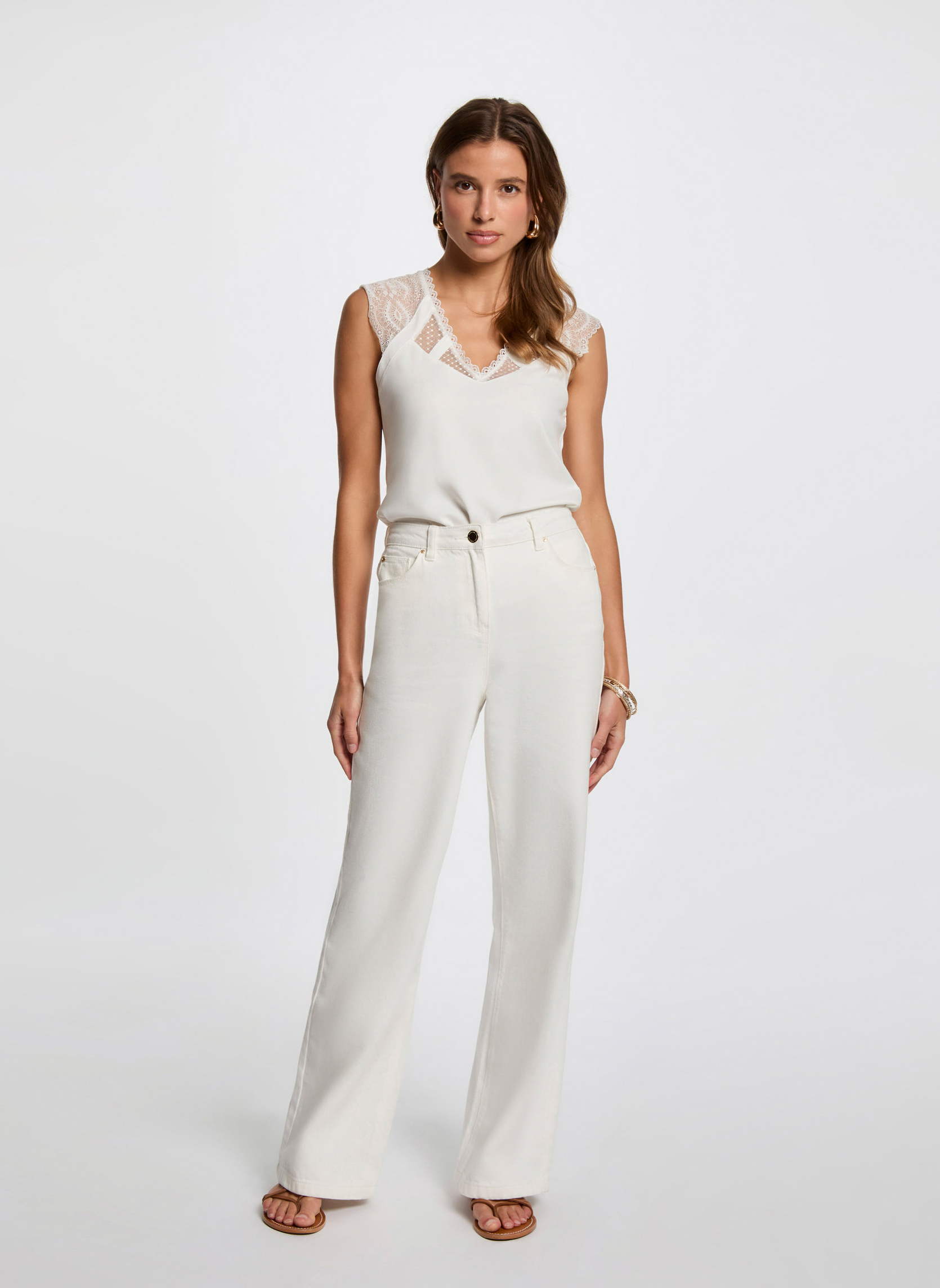 Débardeurs 252-DEMYL femme blanc Morgan Débardeurs 252-DEMYL femme blanc Blanc