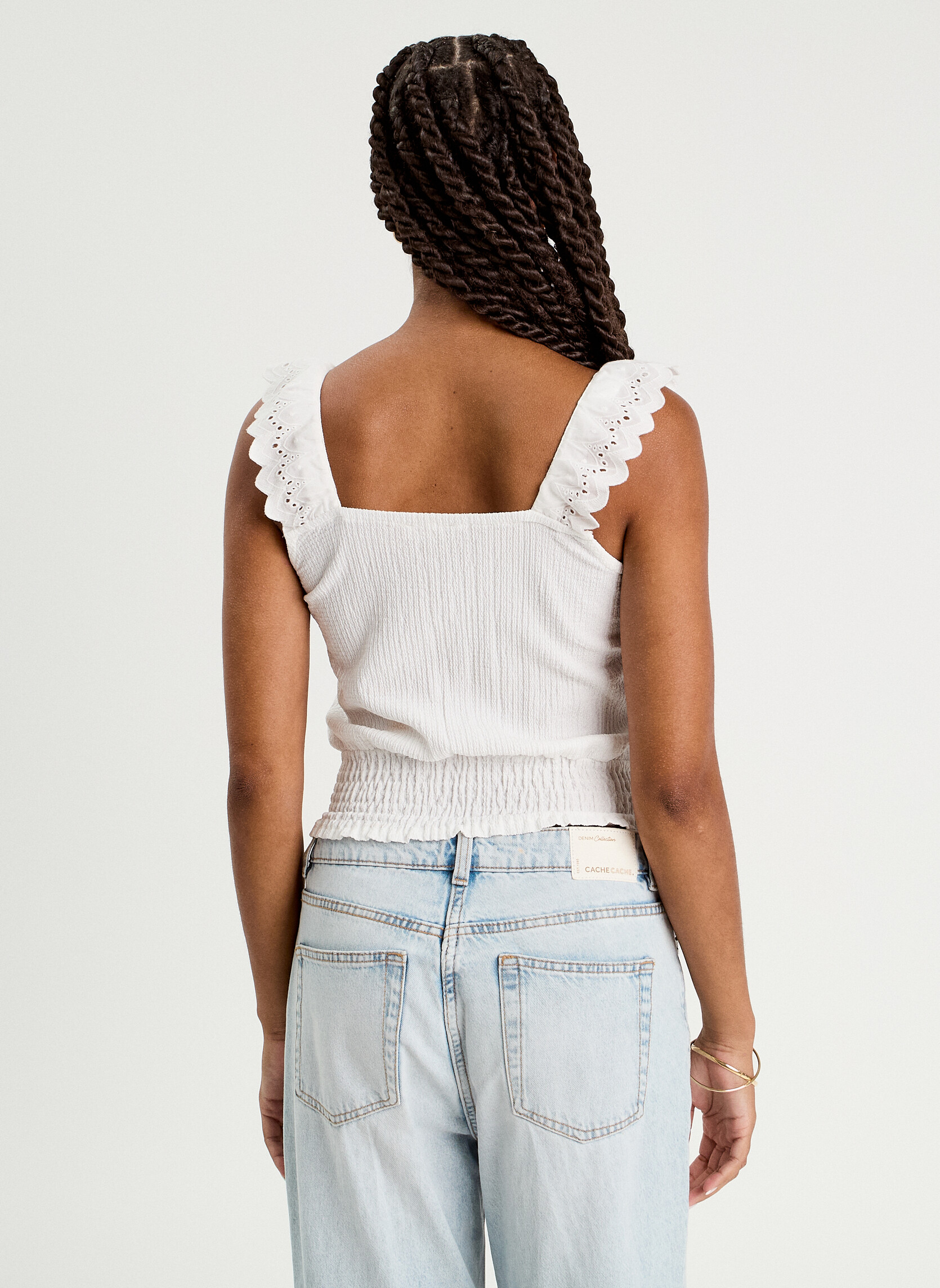 Débardeurs DROMA femme blanc Cache Cache Débardeurs DROMA femme blanc Blanc