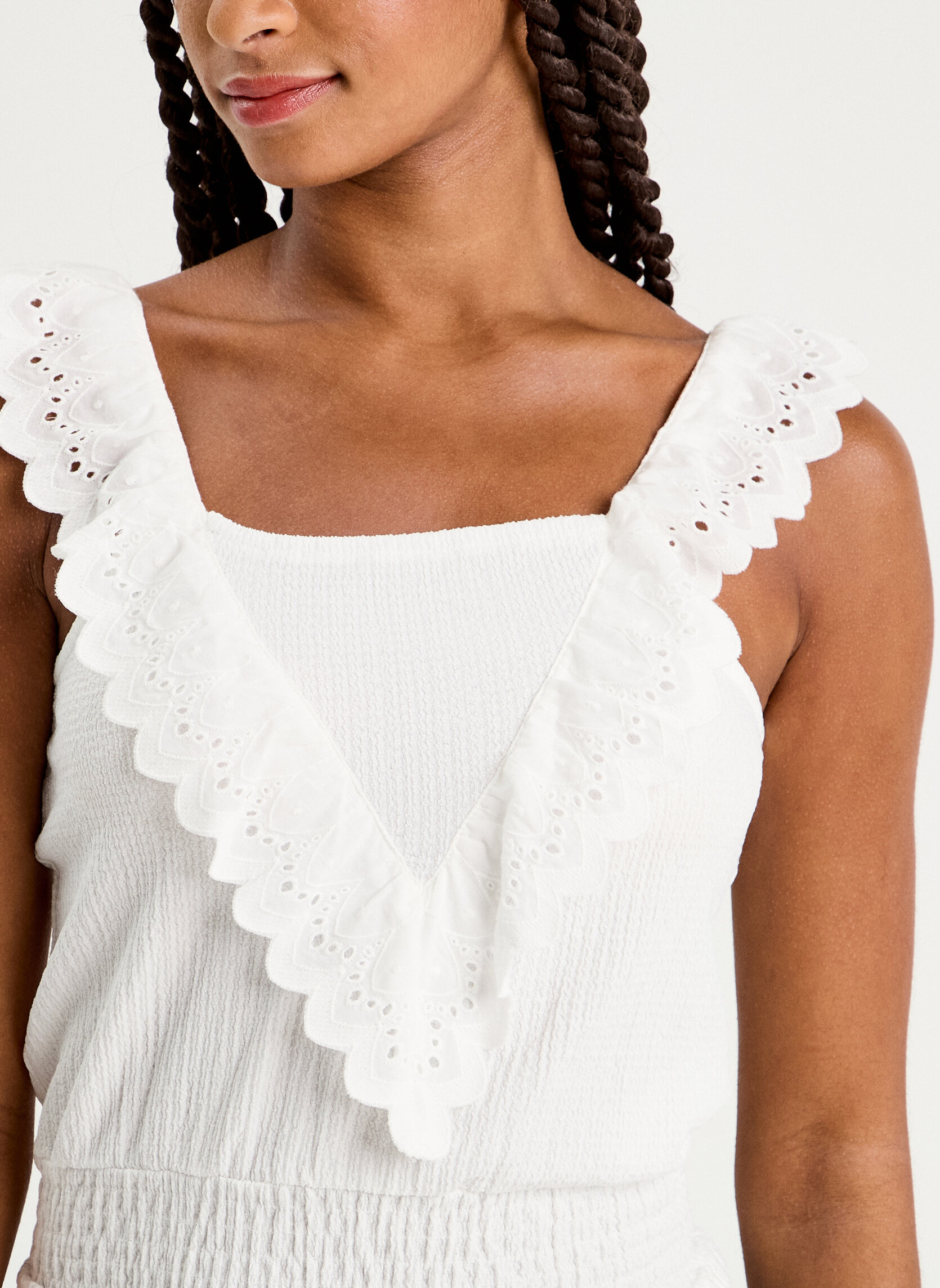 Débardeurs DROMA femme blanc Cache Cache Débardeurs DROMA femme blanc Blanc