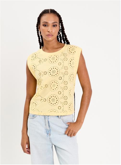 Cache Cache Débardeurs TDBRODFULL femme jaune