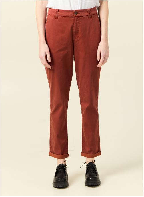 Bonobo Pantalons droit Pantalons chino, Carrot - URBANCHINOF femme rouge