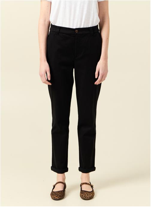 Bonobo Pantalons droit Pantalons chino, Carrot - URBANCHINOF femme noir