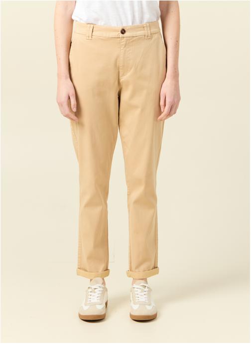 Bonobo Pantalons droit URBANCHINOF femme beige