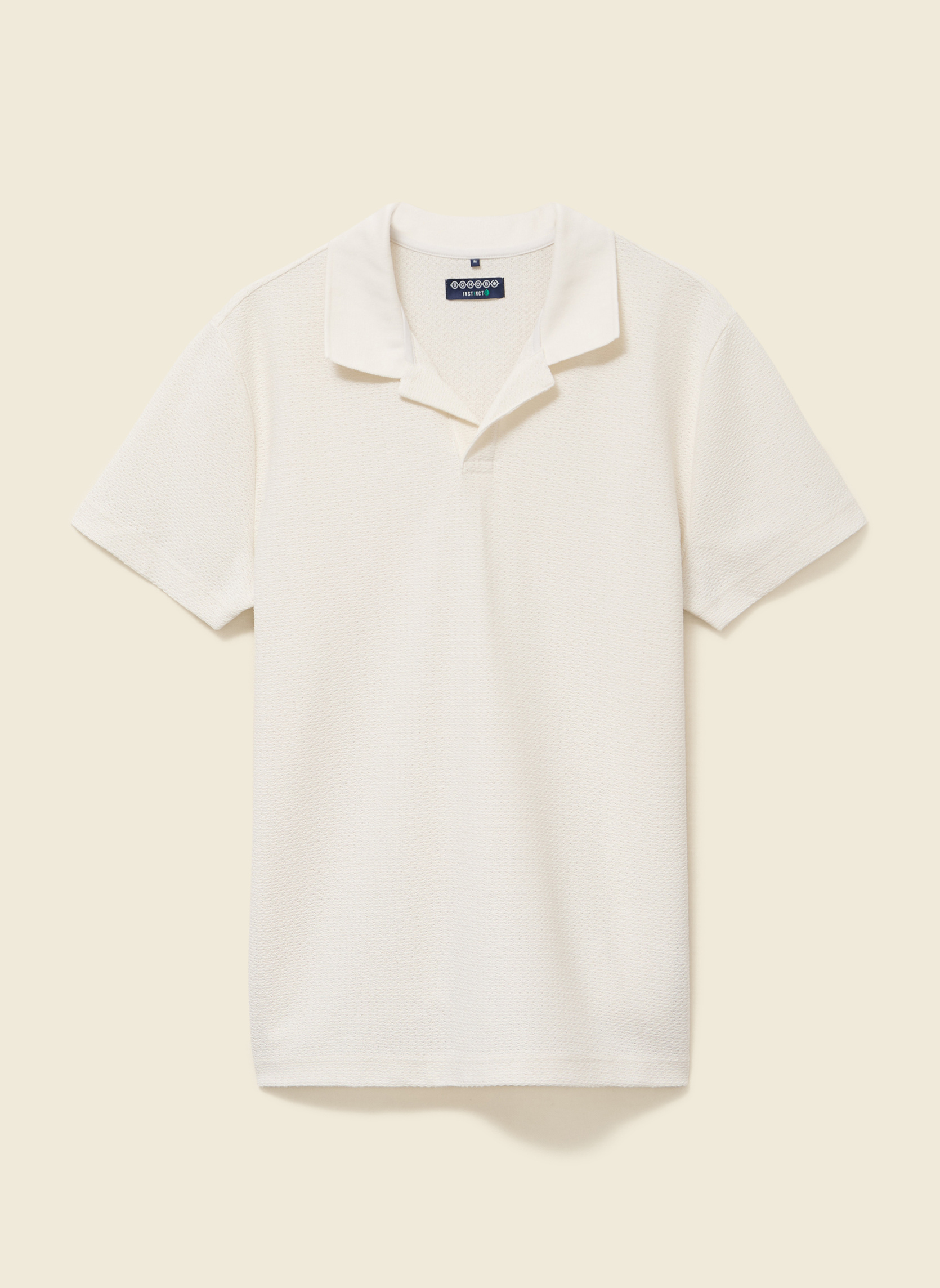 Polos POLTEXTUREH homme blanc Bonobo Polos POLTEXTUREH homme blanc Blanc