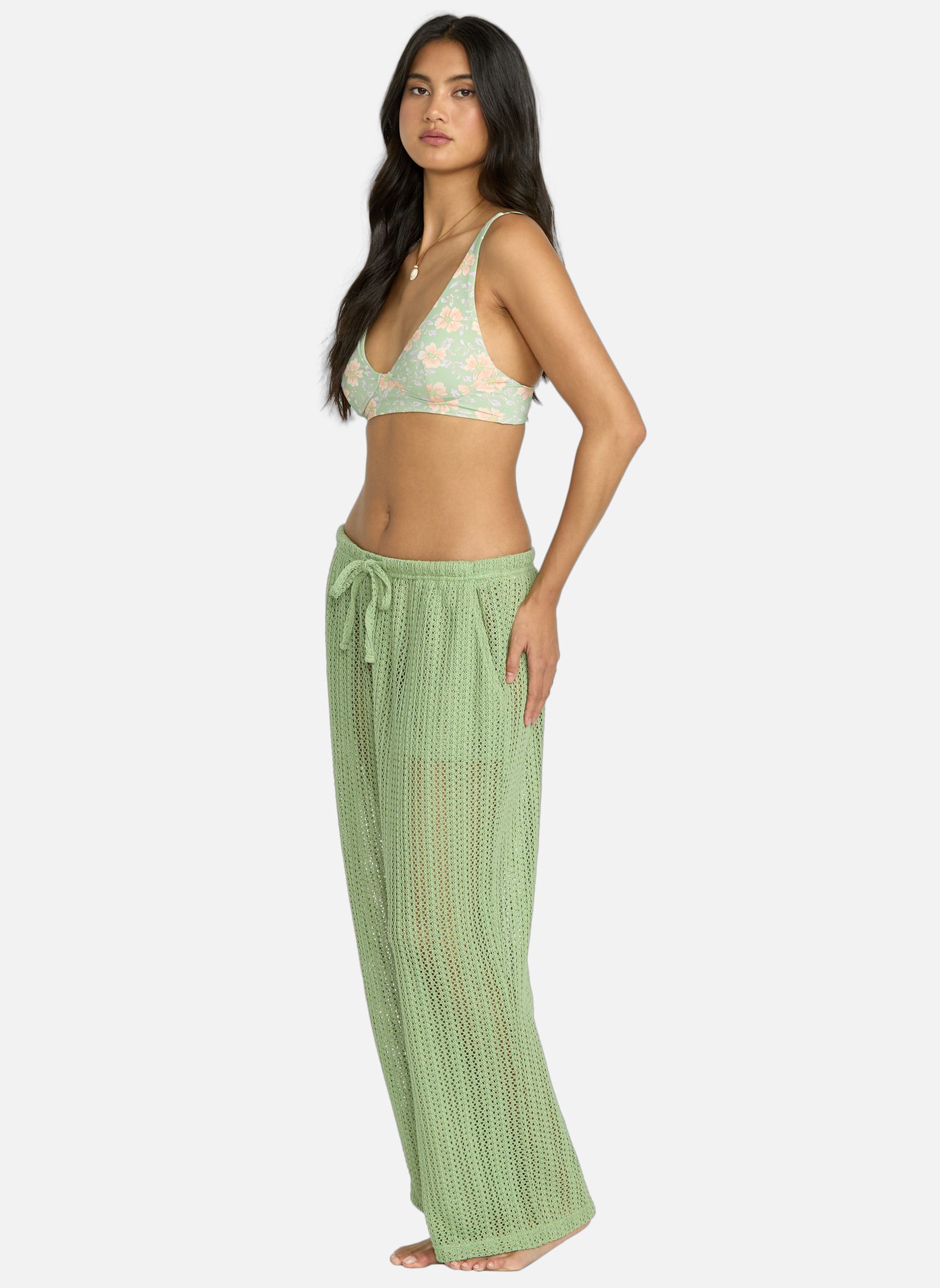 Pantalons droit Pantalon léger TROPIC BEACH femme vert Billabong Pantalons droit Pantalon léger TROPIC BEACH femme vert Vert