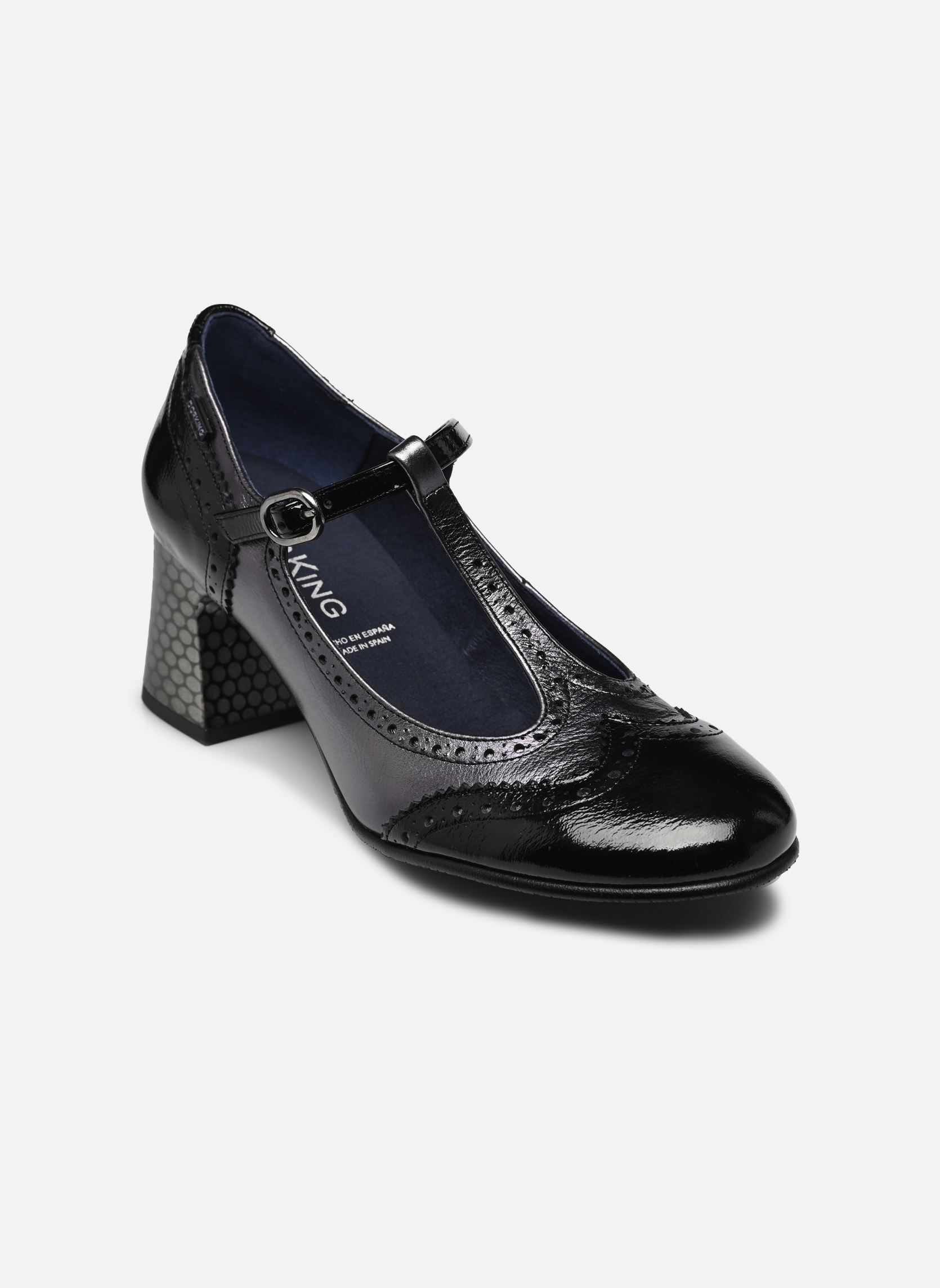 Slingback pumps DACY D9618 dames zwart Dorking Slingback pumps DACY D9618 dames zwart NAPLAK+LAMINADO NEGRO +ANTRACI