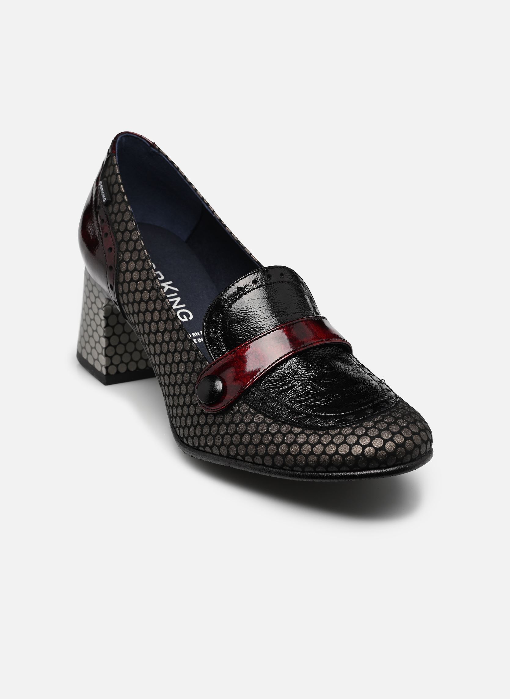 Mocassins DACY D9614 dames meerkleurig Dorking Mocassins DACY D9614 dames meerkleurig HONEY+ALIAS+GLOW PLOMO + NEGRO