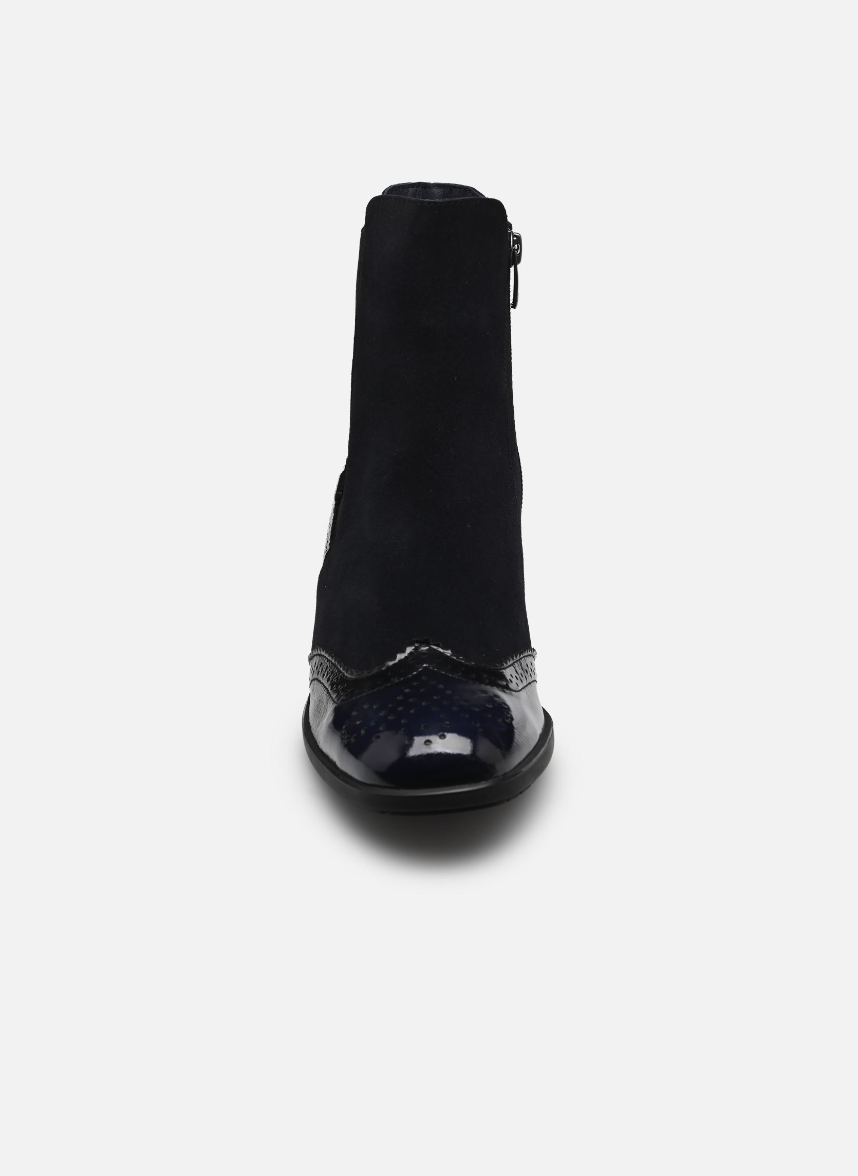 Bottines et boots IKIA D9368 femme bleu Dorking Bottines et boots IKIA D9368 femme bleu NAPLAK+CALF+NAPLAK MARINO +RIV