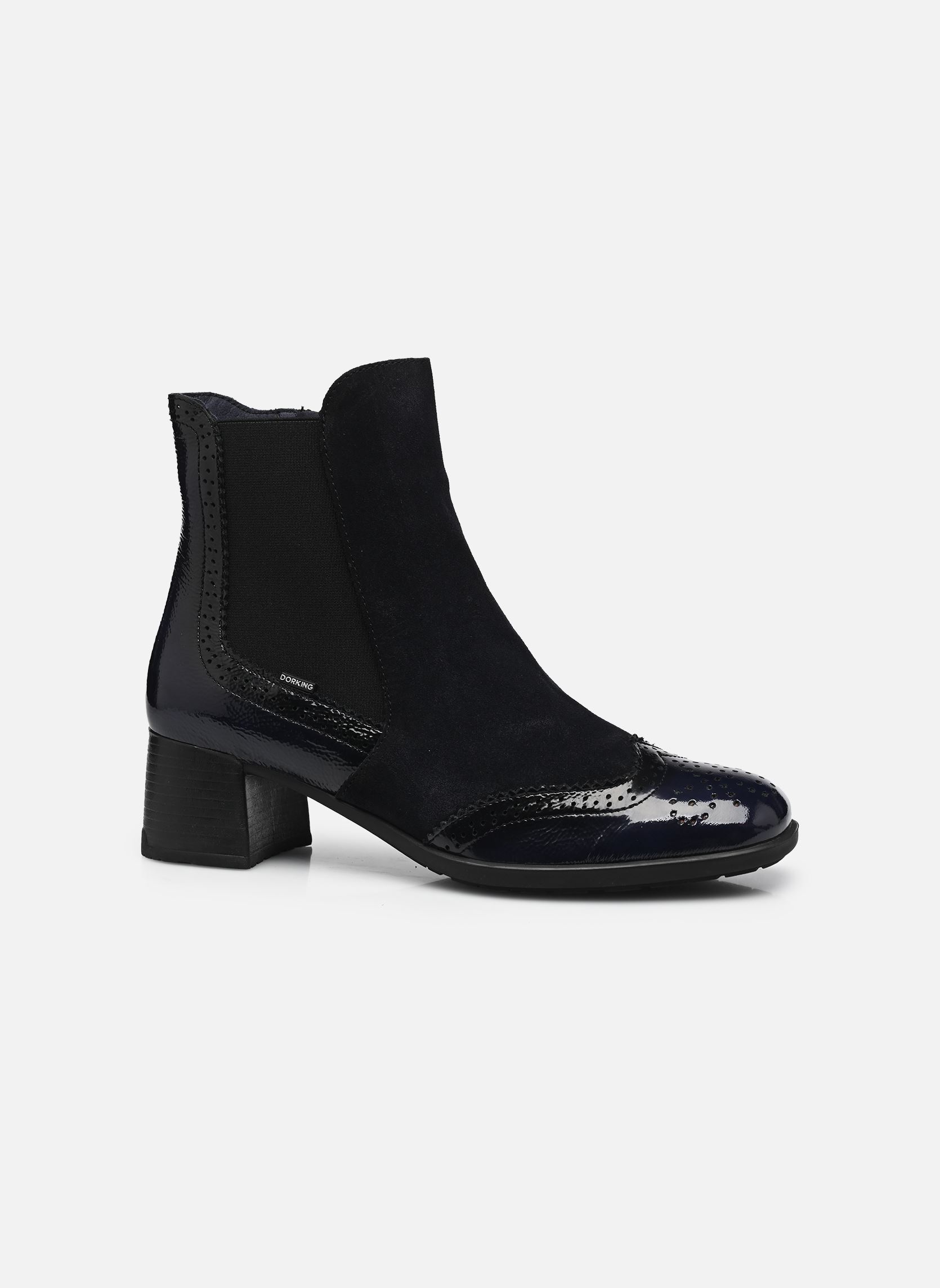 Bottines et boots IKIA D9368 femme bleu Dorking Bottines et boots IKIA D9368 femme bleu NAPLAK+CALF+NAPLAK MARINO +RIV
