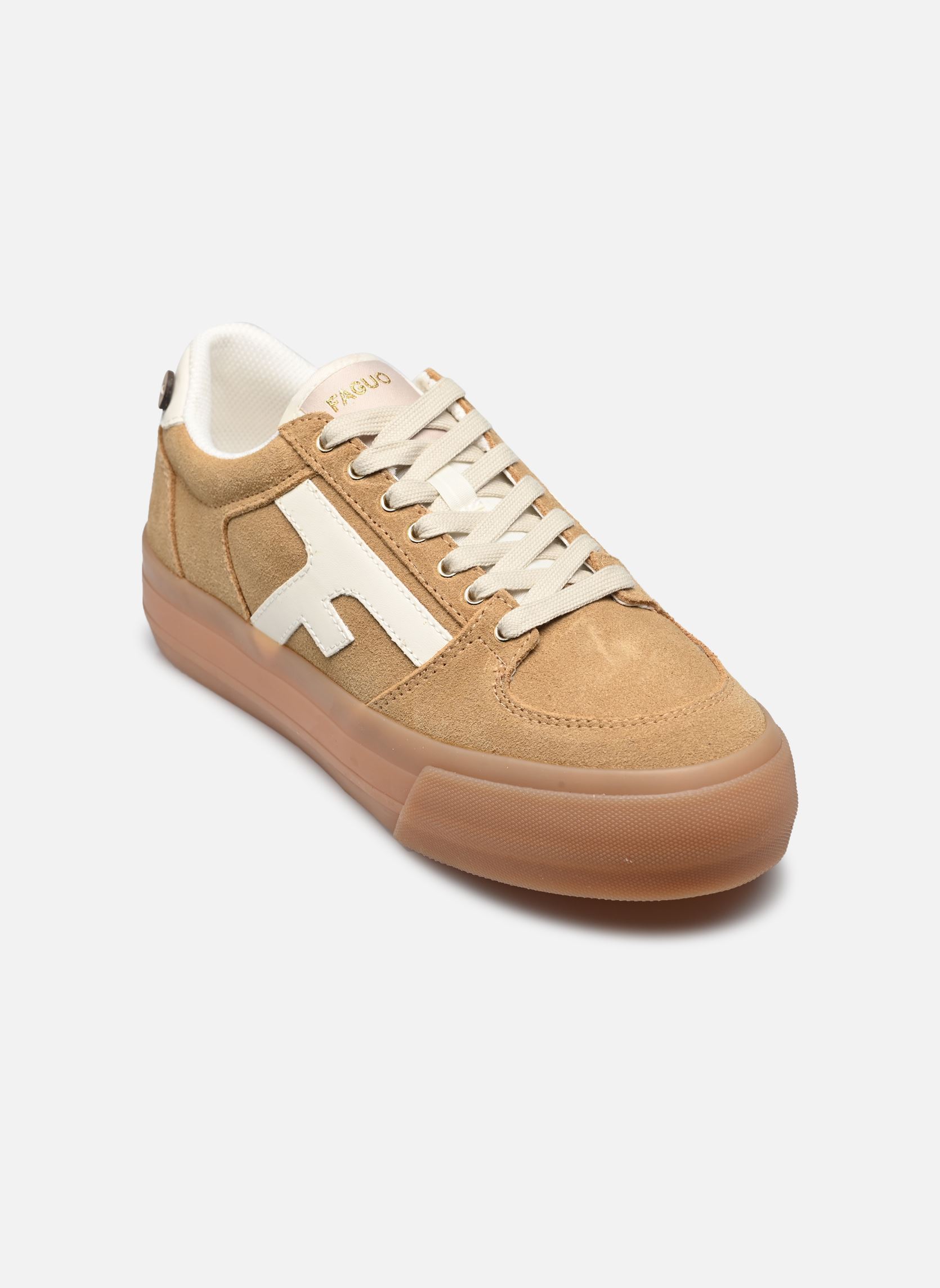 Baskets WALNUT PLATFORM BASKETS SUEDE W femme beige Faguo Baskets WALNUT PLATFORM BASKETS SUEDE W femme beige Sand