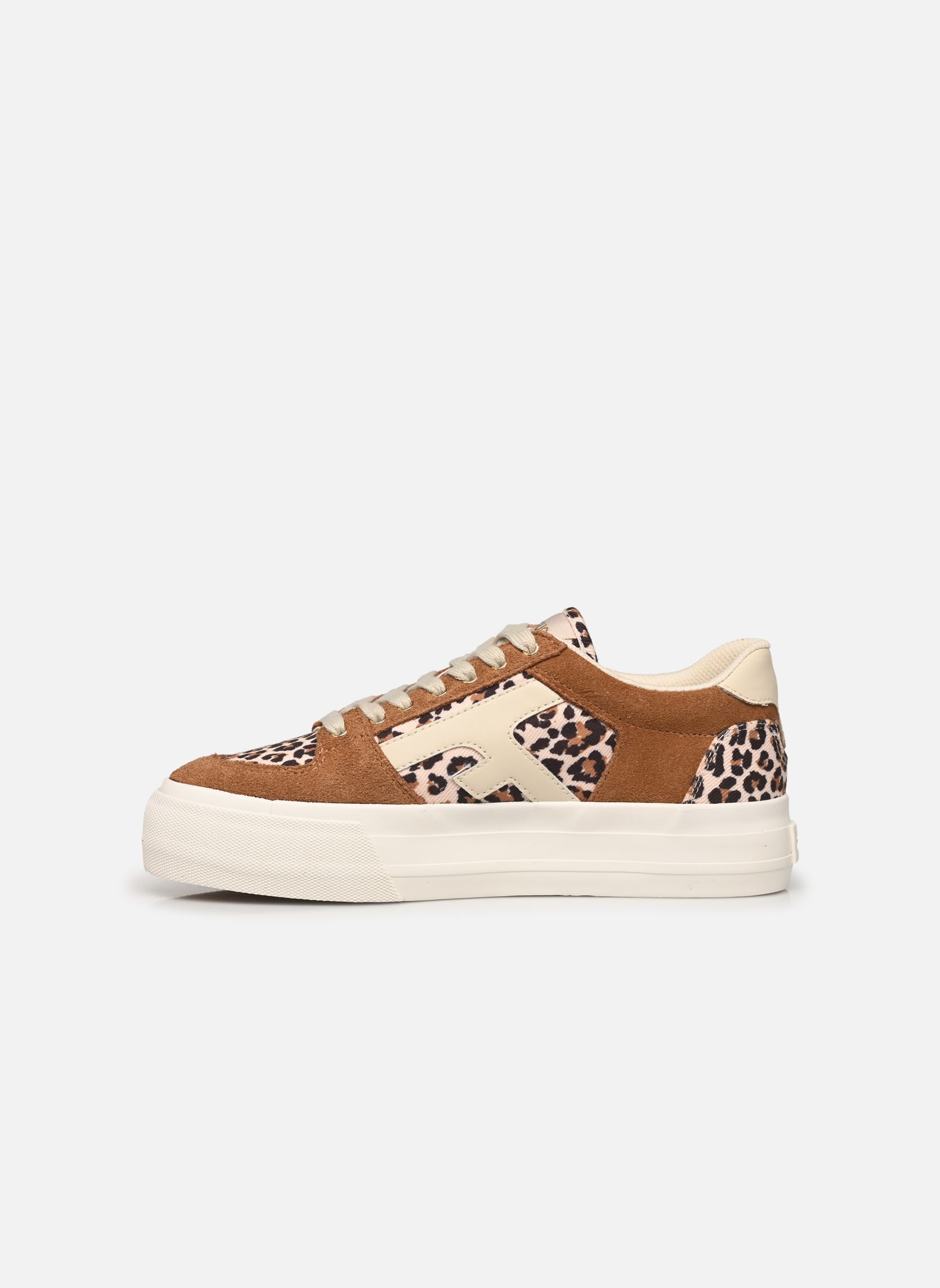 Lage sneakers WALNUT PLATFORM TENNIS WOV-SUEDE dames beige Faguo Lage sneakers WALNUT PLATFORM TENNIS WOV-SUEDE dames beige ECRU/LEOPARD