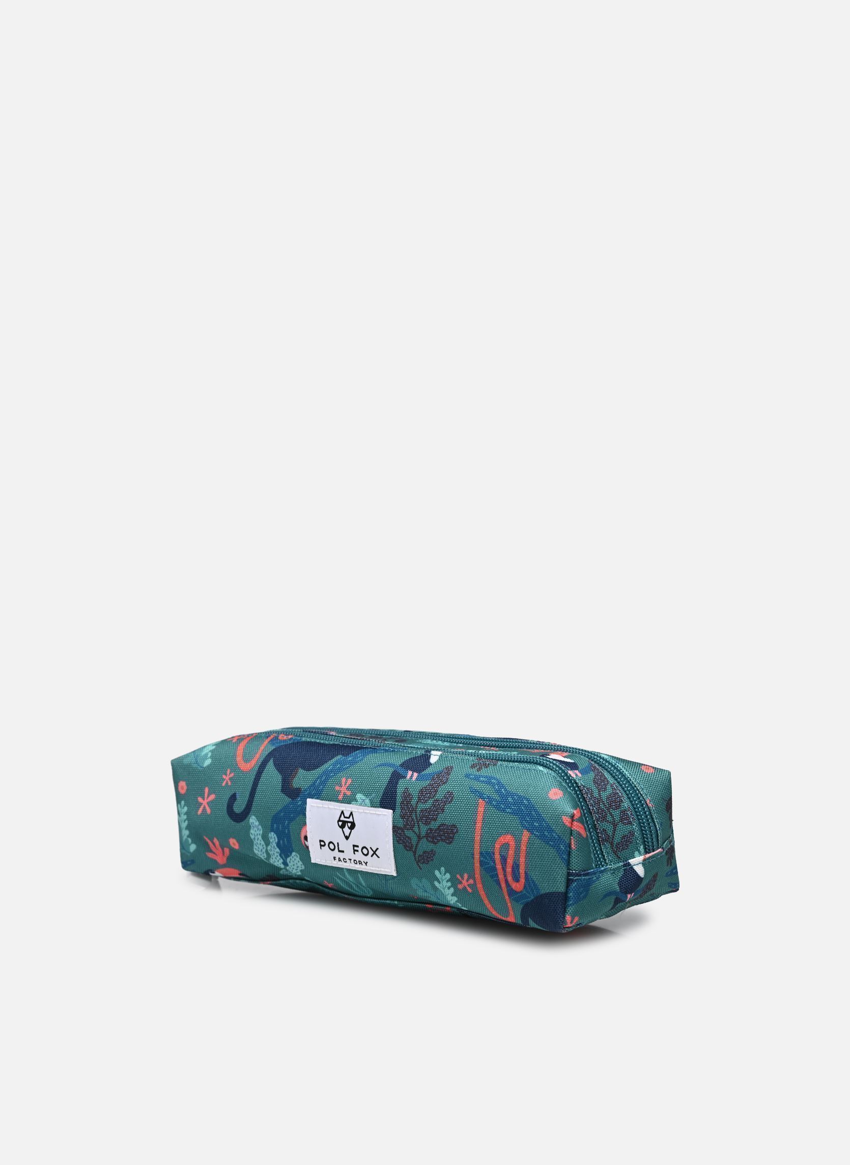 pennenzakken Trousse double JUNGLE meisjes groen Pol Fox pennenzakken Trousse double JUNGLE meisjes groen Vert