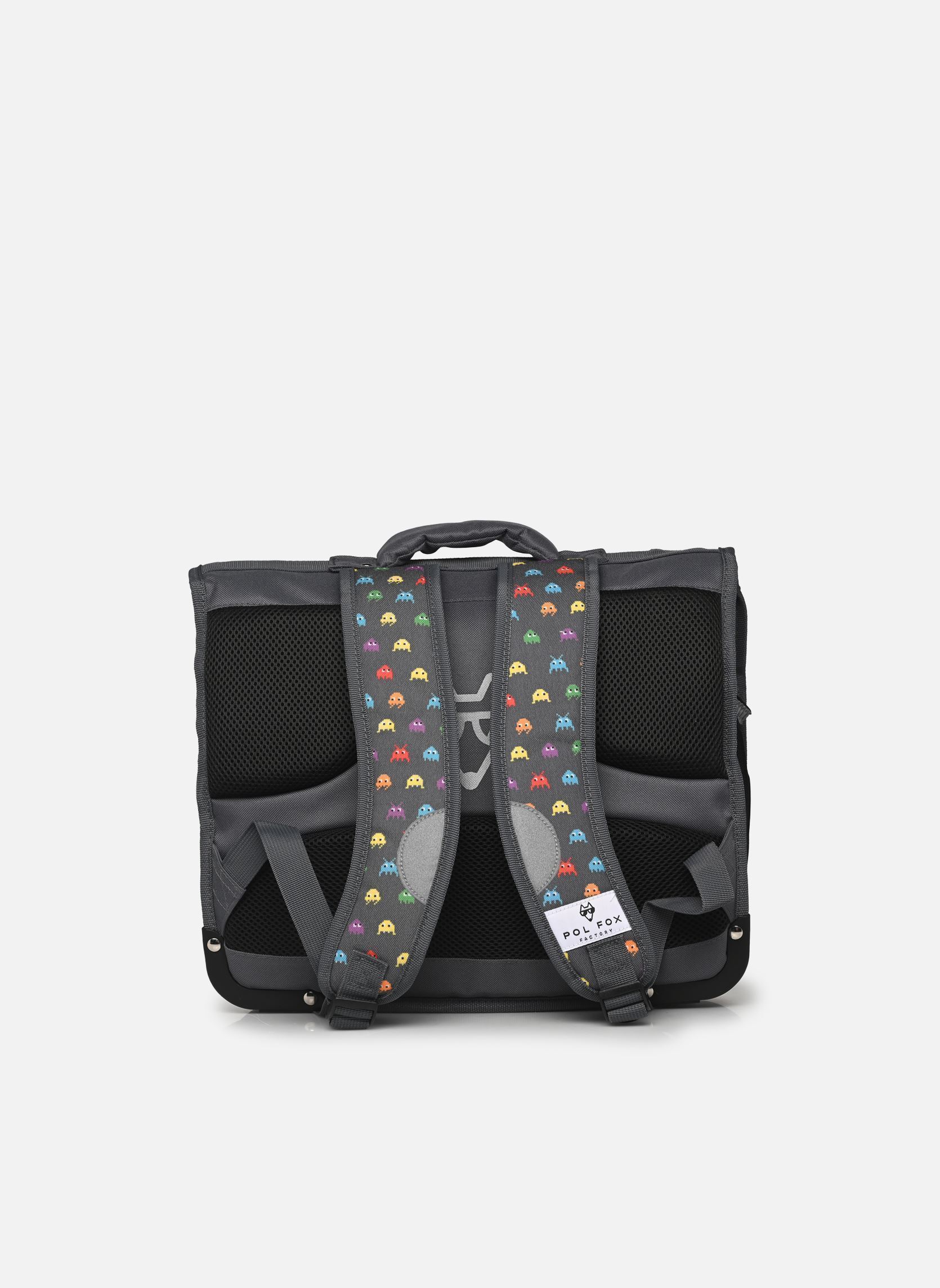 Cartables Cartable 38 cm SPACE INVIDER garçon noir Pol Fox Cartables Cartable 38 cm SPACE INVIDER garçon noir Gris