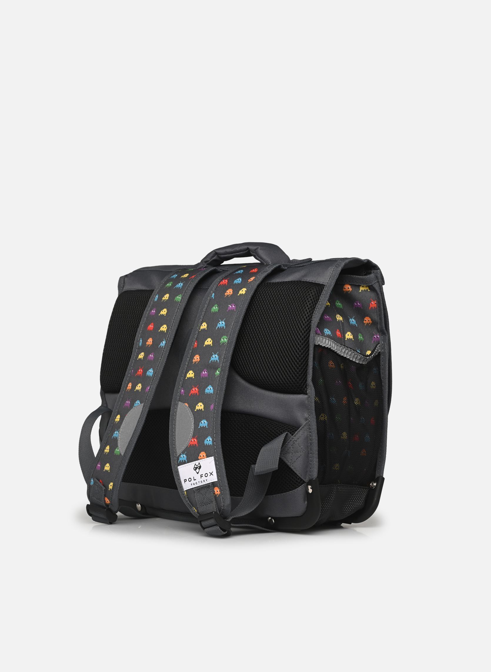 Cartables Cartable 38 cm SPACE INVIDER garçon noir Pol Fox Cartables Cartable 38 cm SPACE INVIDER garçon noir Gris