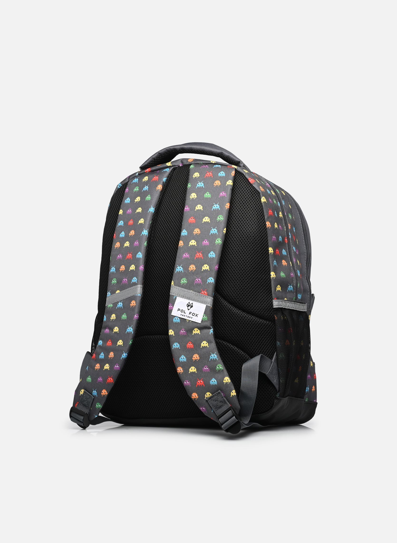 Cartables Sac à dos 2 compartiments SPACE INVIDER garçon gris Pol Fox Cartables Sac à dos 2 compartiments SPACE INVIDER garçon gris Gris