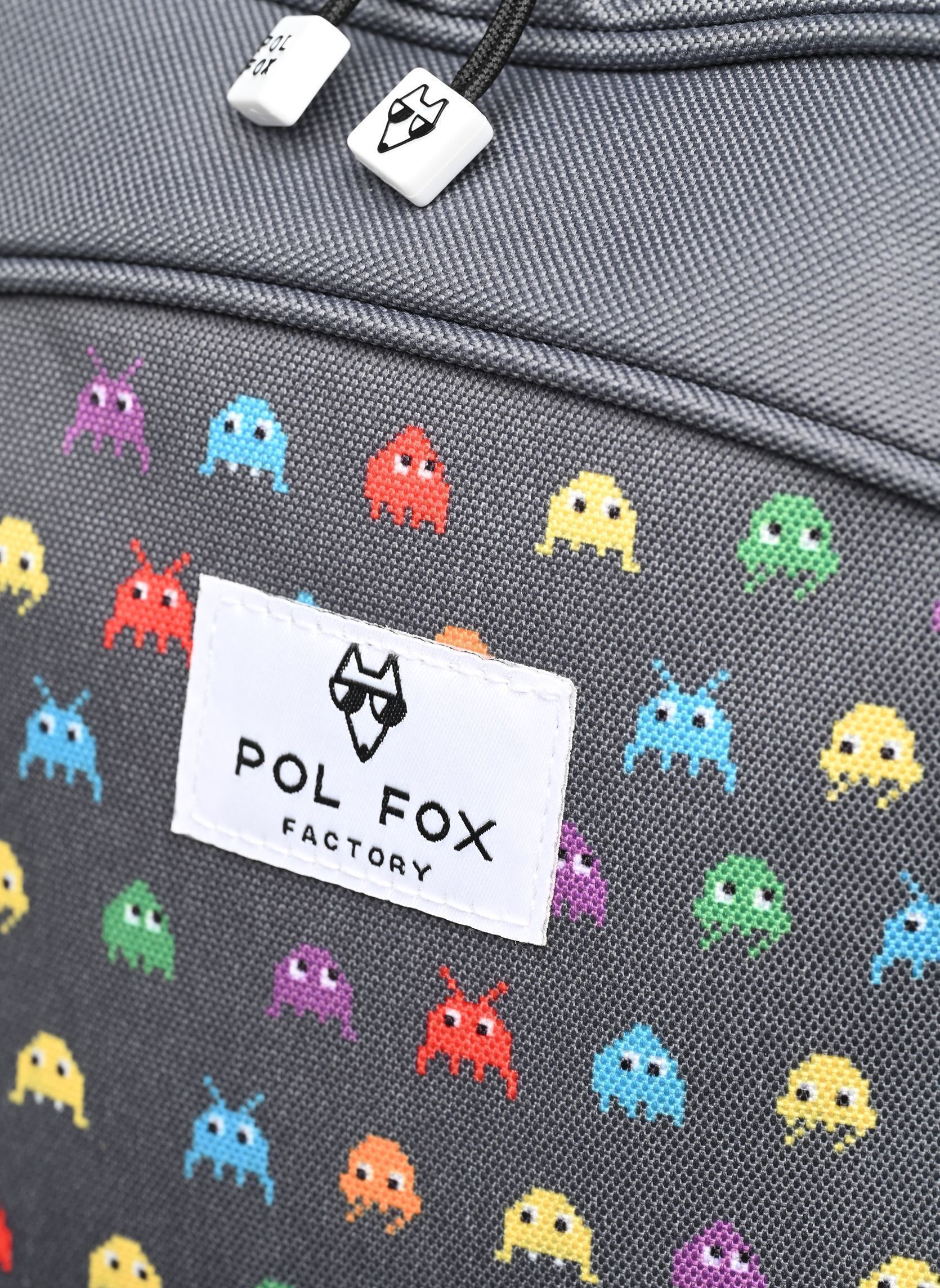 Cartables Sac à dos 2 compartiments SPACE INVIDER garçon gris Pol Fox Cartables Sac à dos 2 compartiments SPACE INVIDER garçon gris Gris