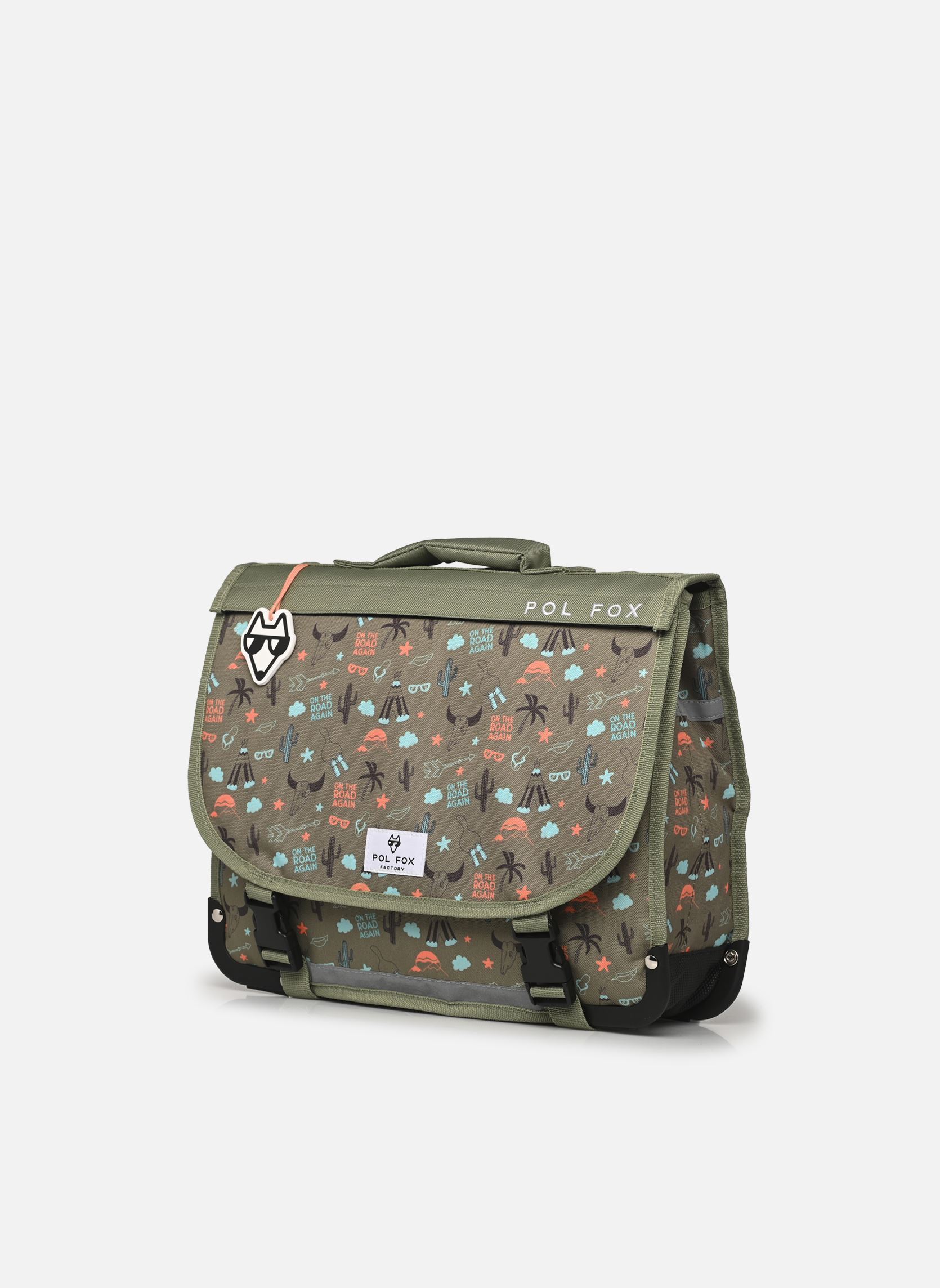 Cartables Cartable 38 cm ROAD TRIP garçon vert Pol Fox Cartables Cartable 38 cm ROAD TRIP garçon vert Kaki